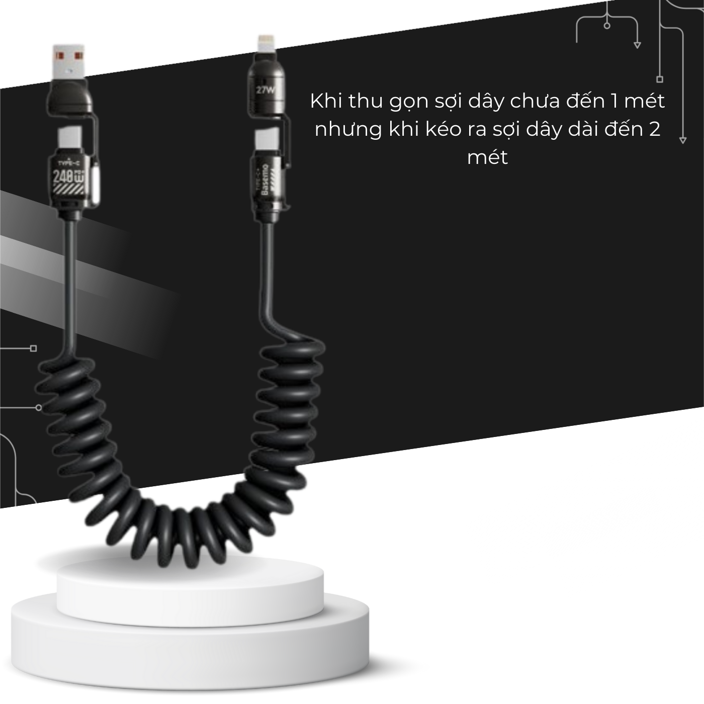 Cáp sạc lò xo 4 trong 1 đa năng sạc nhanh 240W thích hợp cho cổng usb,type C,lightning_thumbnail_3