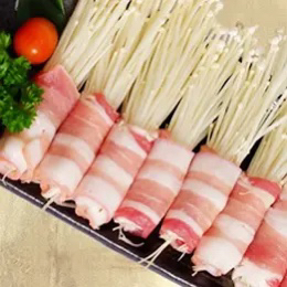 Ba chỉ bò cuốn nấm