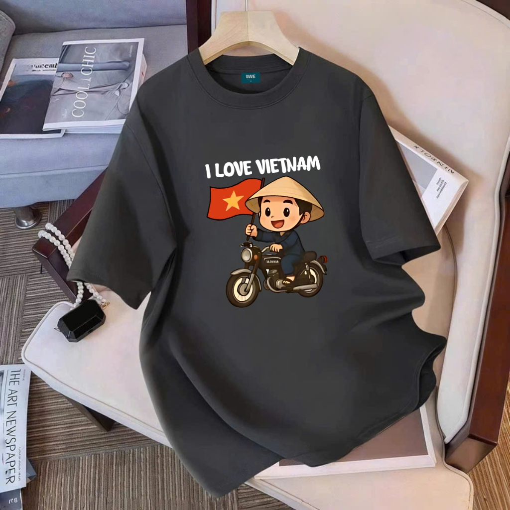 Áo phông oversize nam nữ I Love Việt Nam local brand We Tee chất cotton 250 gsm - WU1099_thumbnail_4