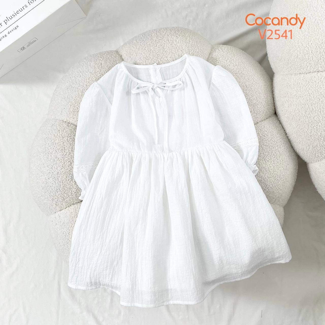 Váy dài TRẮNG cổ tròn vai bèo_thumbnail_0