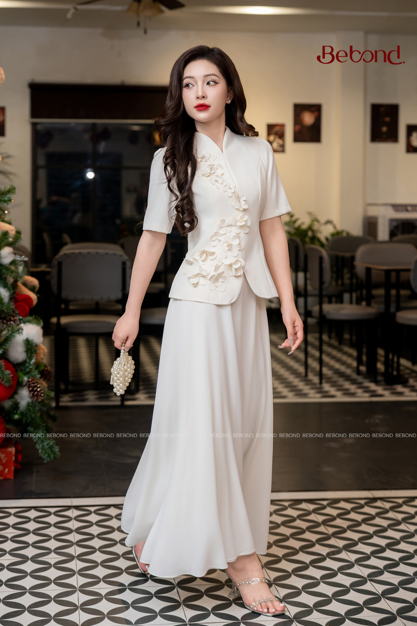 Áo peplum ORALIE màu TRẮNG