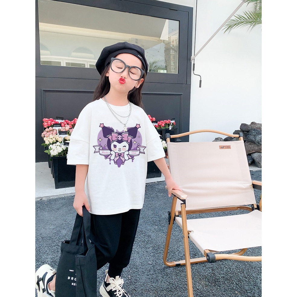 Áo thun cho bé gái cute form rộng AED1110 Miucho Kid tay ngắn cổ tròn style hàn quốc in mix_thumbnail_5