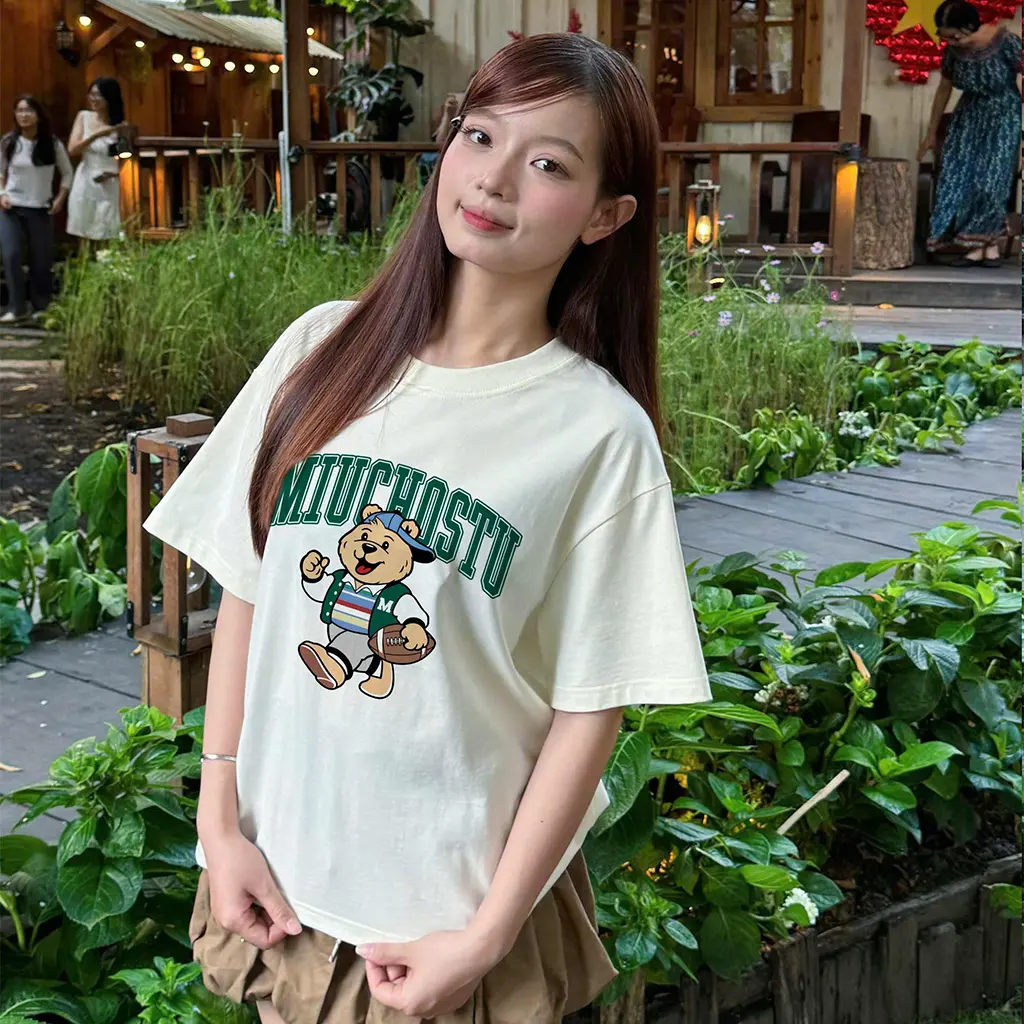 Áo thun boxy Gấu Teddy dễ thương Miucho 3091_thumbnail_2