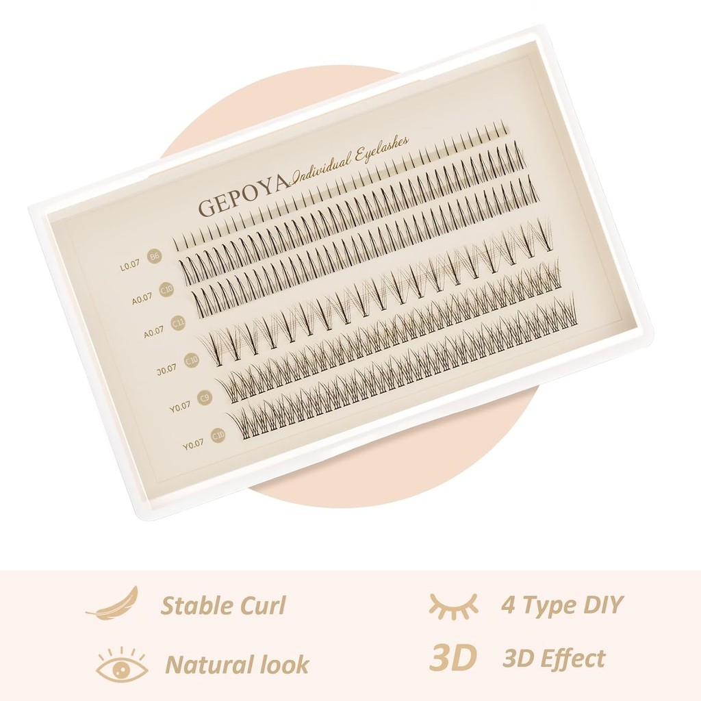 G103 Mi Giả GEPORA Sợi Mềm Nhẹ, Chân Mi Siêu Mỏng, Tự Nhiên, Không Kích Ứng_thumbnail_7