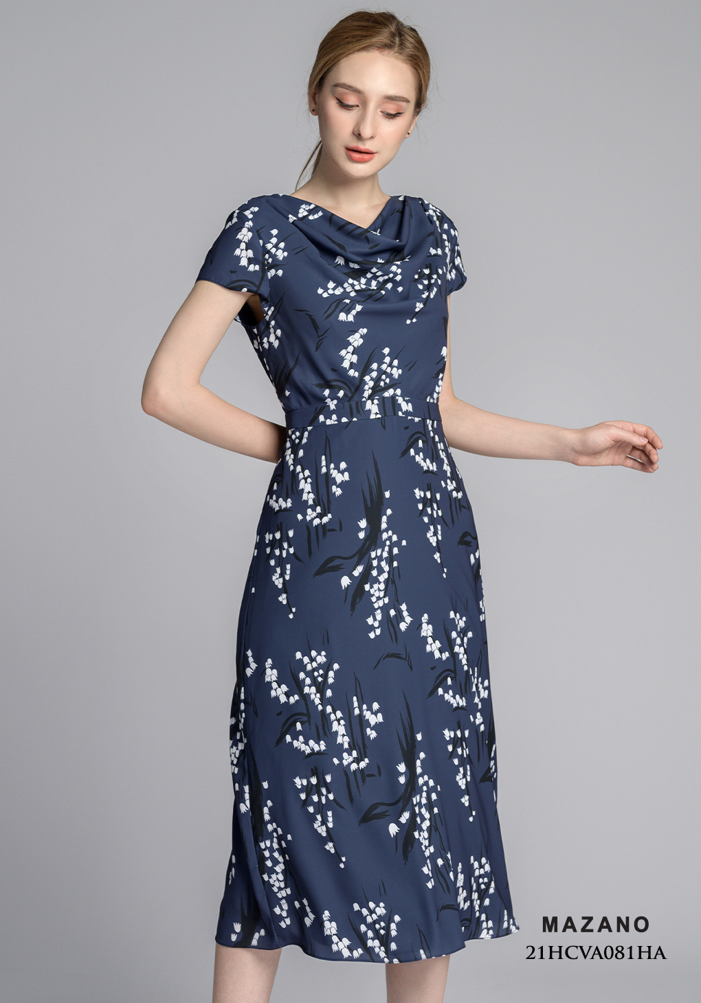 Váy xanh than họa tiết hoa chuông cổ đổ_thumbnail_2