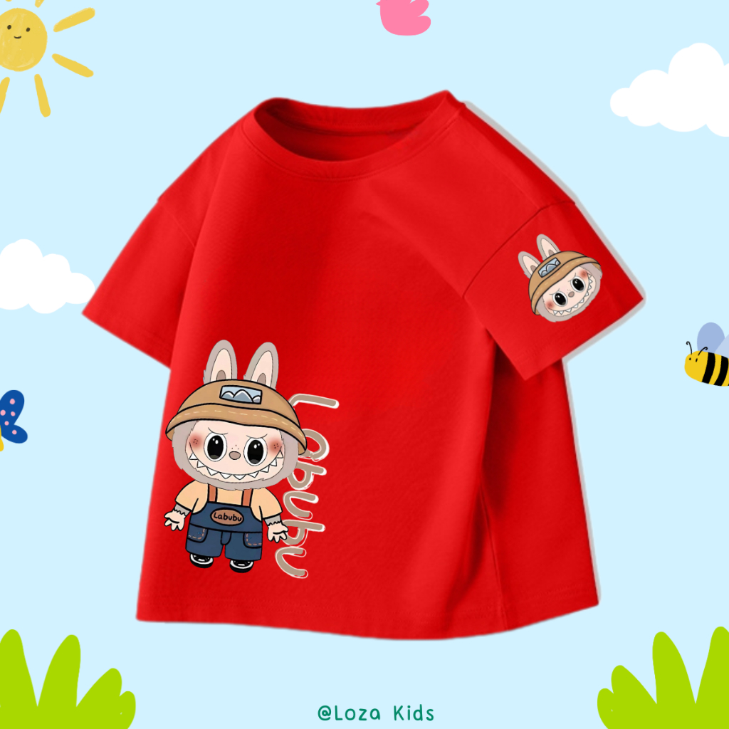 Áo thun bé trai in hình Labubu - Loza Kids AT2794