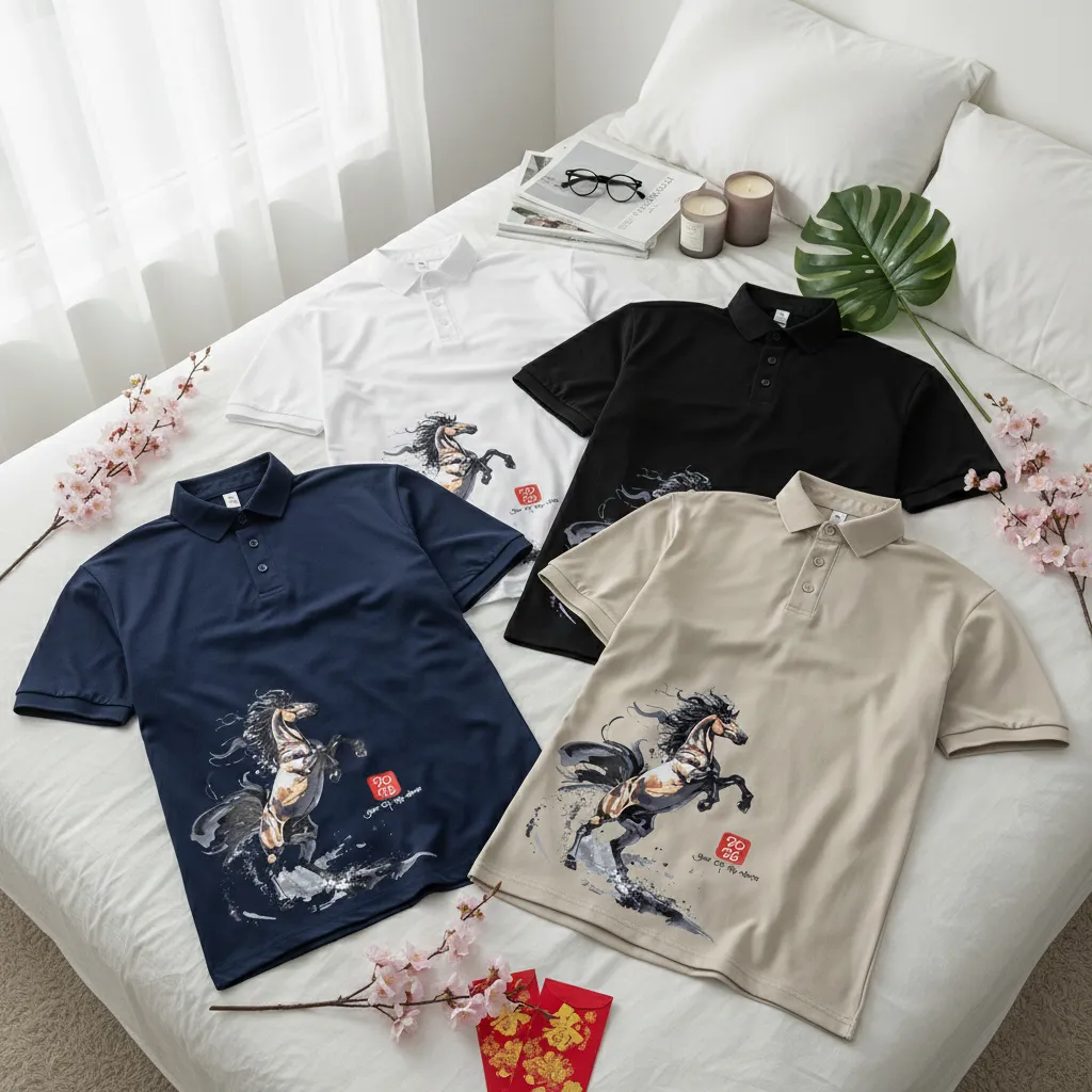 Áo polo Tết Bính Ngọ nam form vừa Miucho Iconic vải poly cá sấu thoáng mát cổ trụ 2997_thumbnail_6