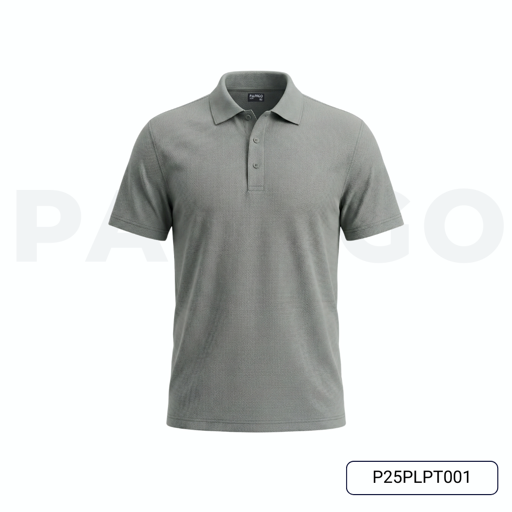 Áo polo cao cấp PAPAGO nam Trung niên vải cotton kim cương form rộng thêu logo trụ áo - P25PLCT005_thumbnail_9