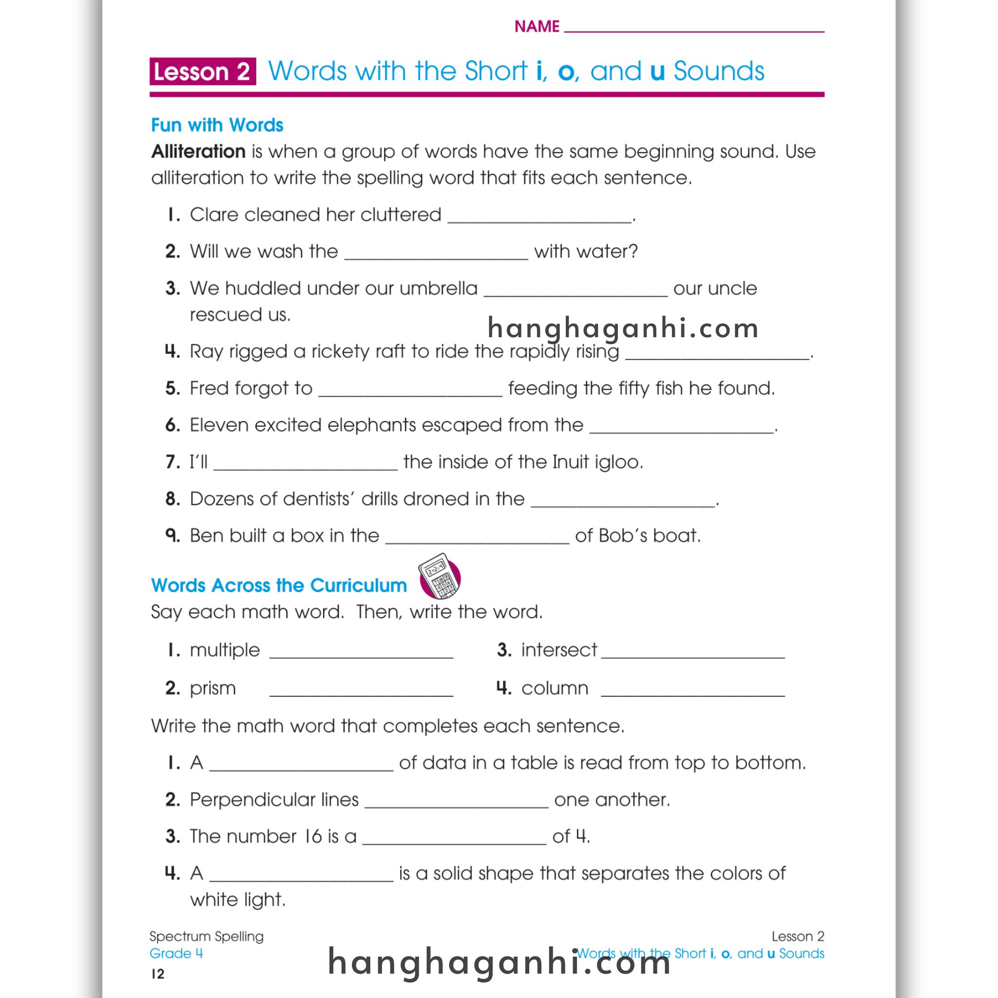 Sách Spectrum Spelling Workbook Grade 4_thumbnail_7