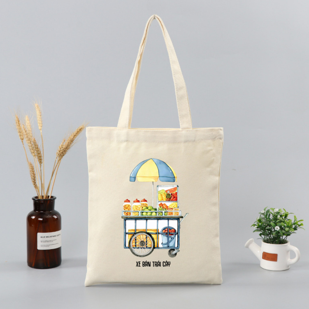 Túi tote vải canvas local brand We Tee Ẩm thực Việt Nam có khoá kéo và ngăn phụ - TOTE11_thumbnail_15