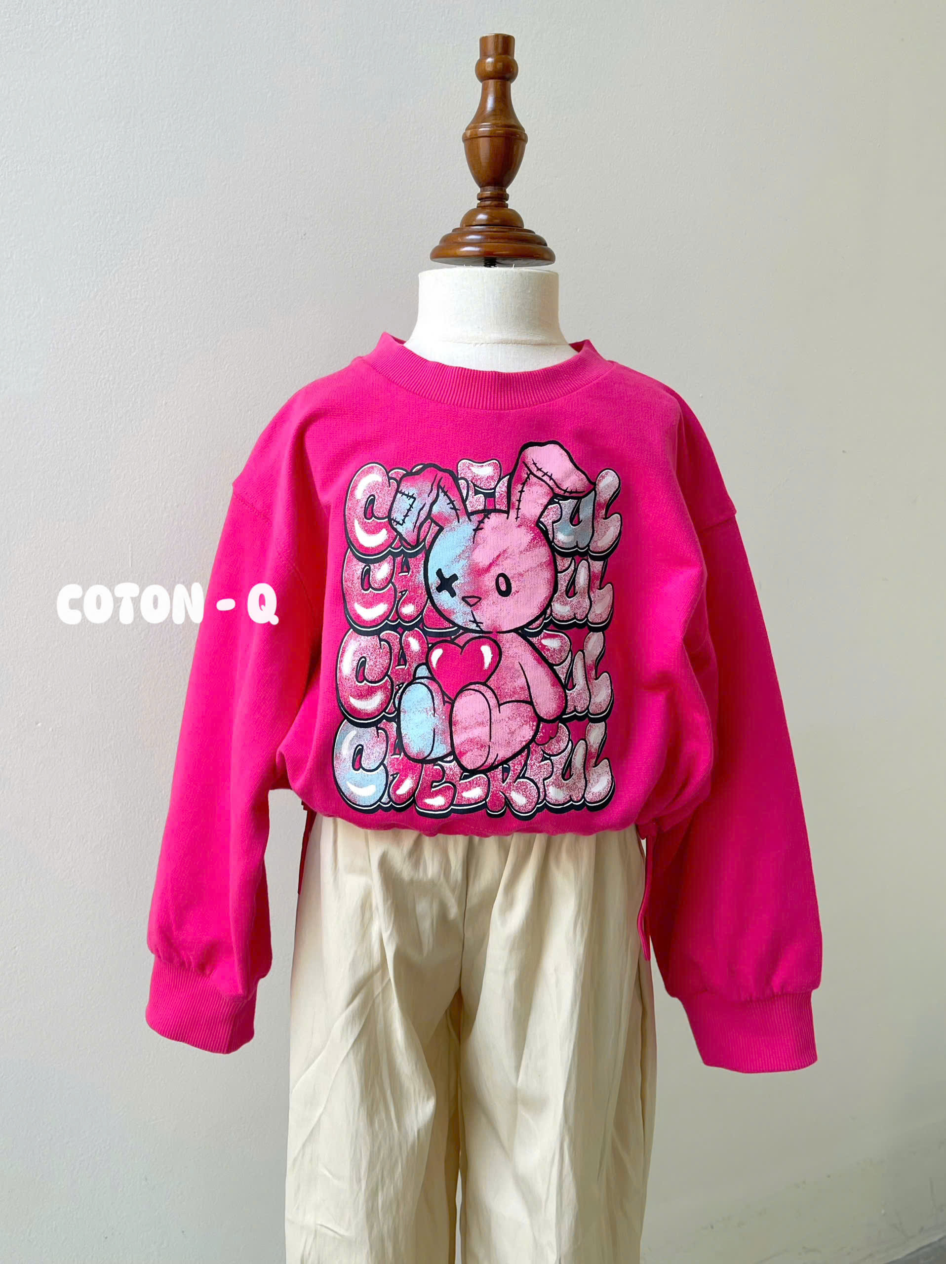 Áo tay dài rút dây xịn bé gái ( VÀNG )_thumbnail_16