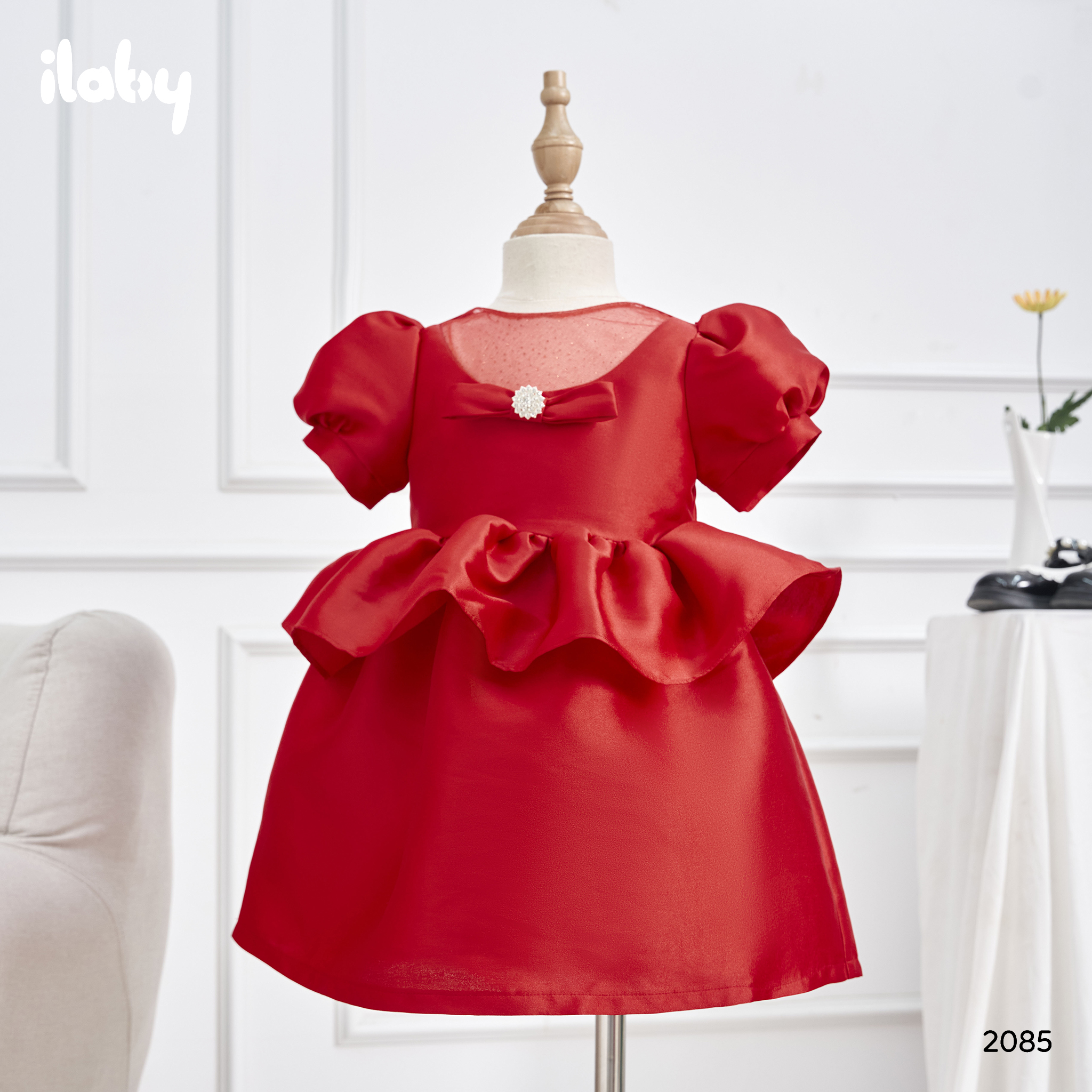 Váy tafta hai tầng nơ đính hoa đá_thumbnail_2