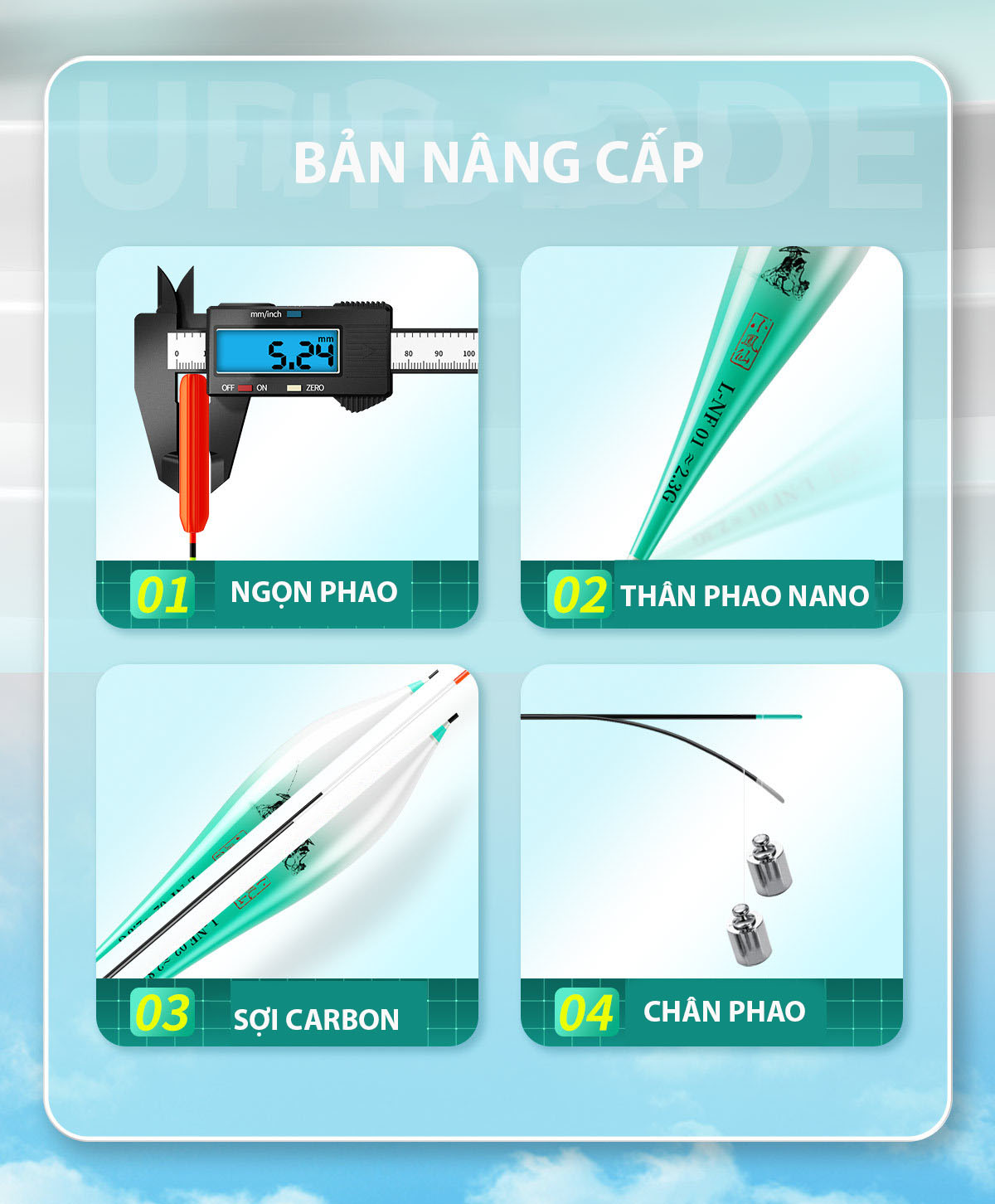 Bộ 3 Phao Nano Hiệp Khách Đuôi Tam Giác Chống Sóng Gió_thumbnail_7