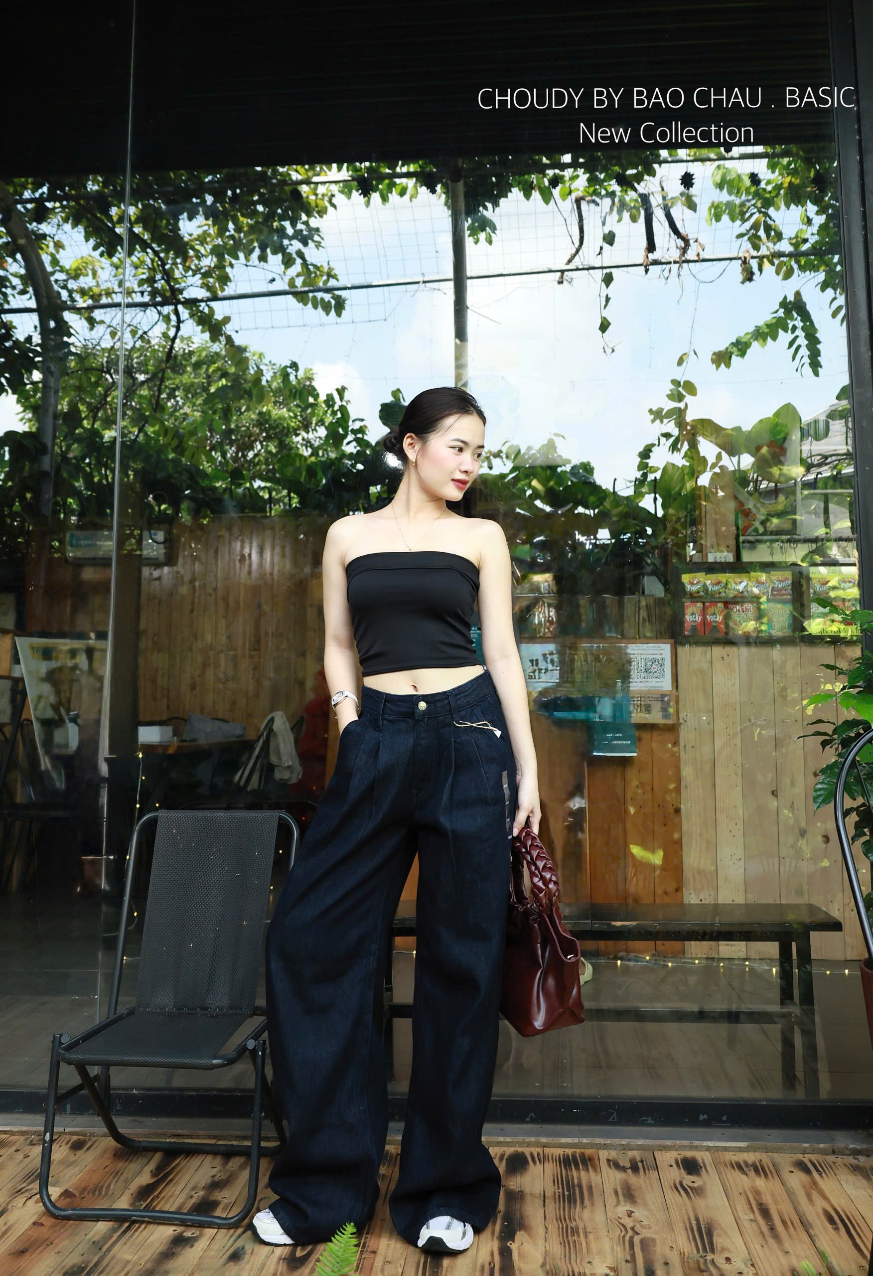 Q296 QUẦN JEAN SUÔNG ĐẬM