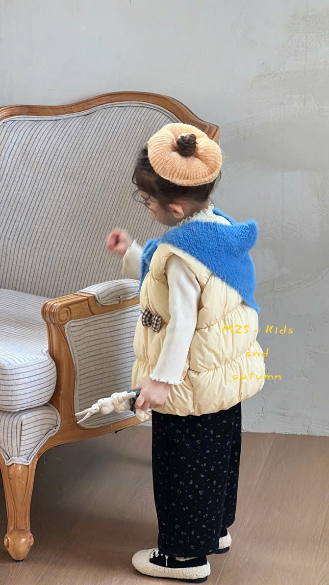 (M76) Áo khoác phao gile màu vàng Mos Kids_thumbnail_2