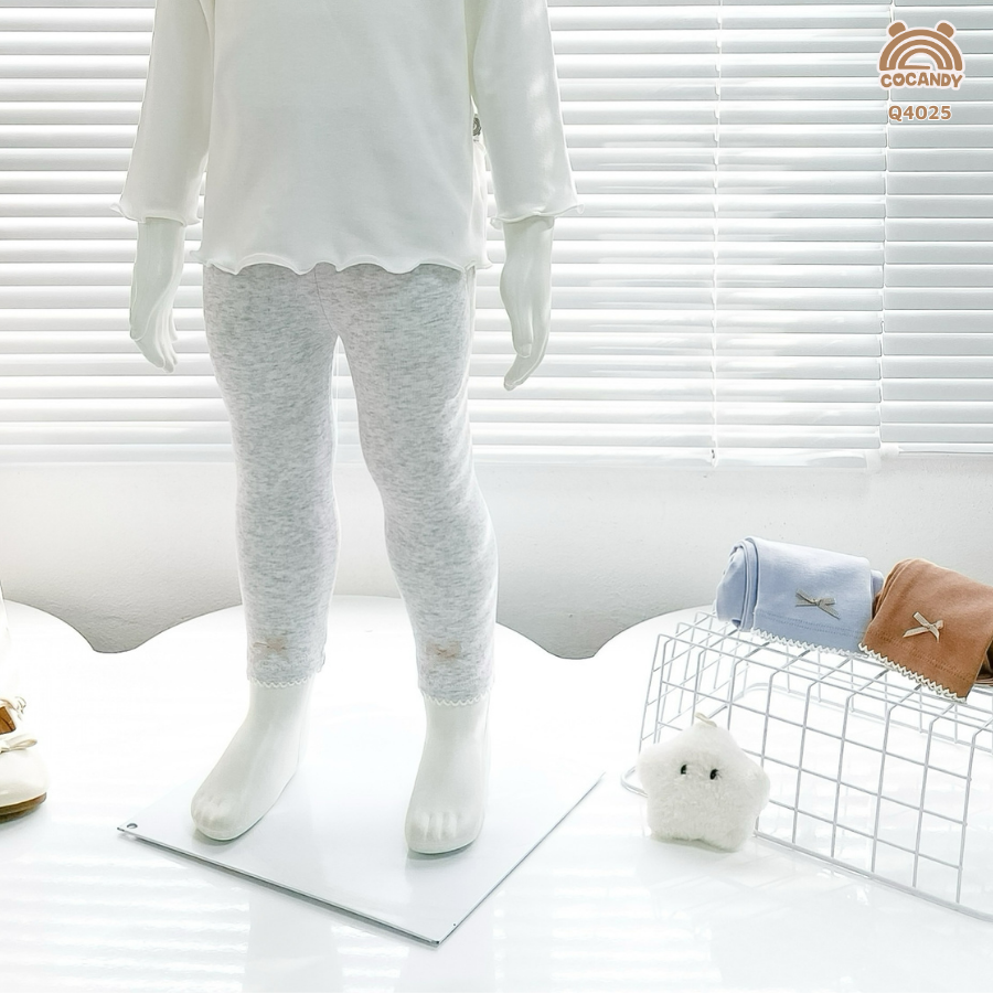 Quần dài legging XÁM NHẠT chỉ sóng nơ_thumbnail_0