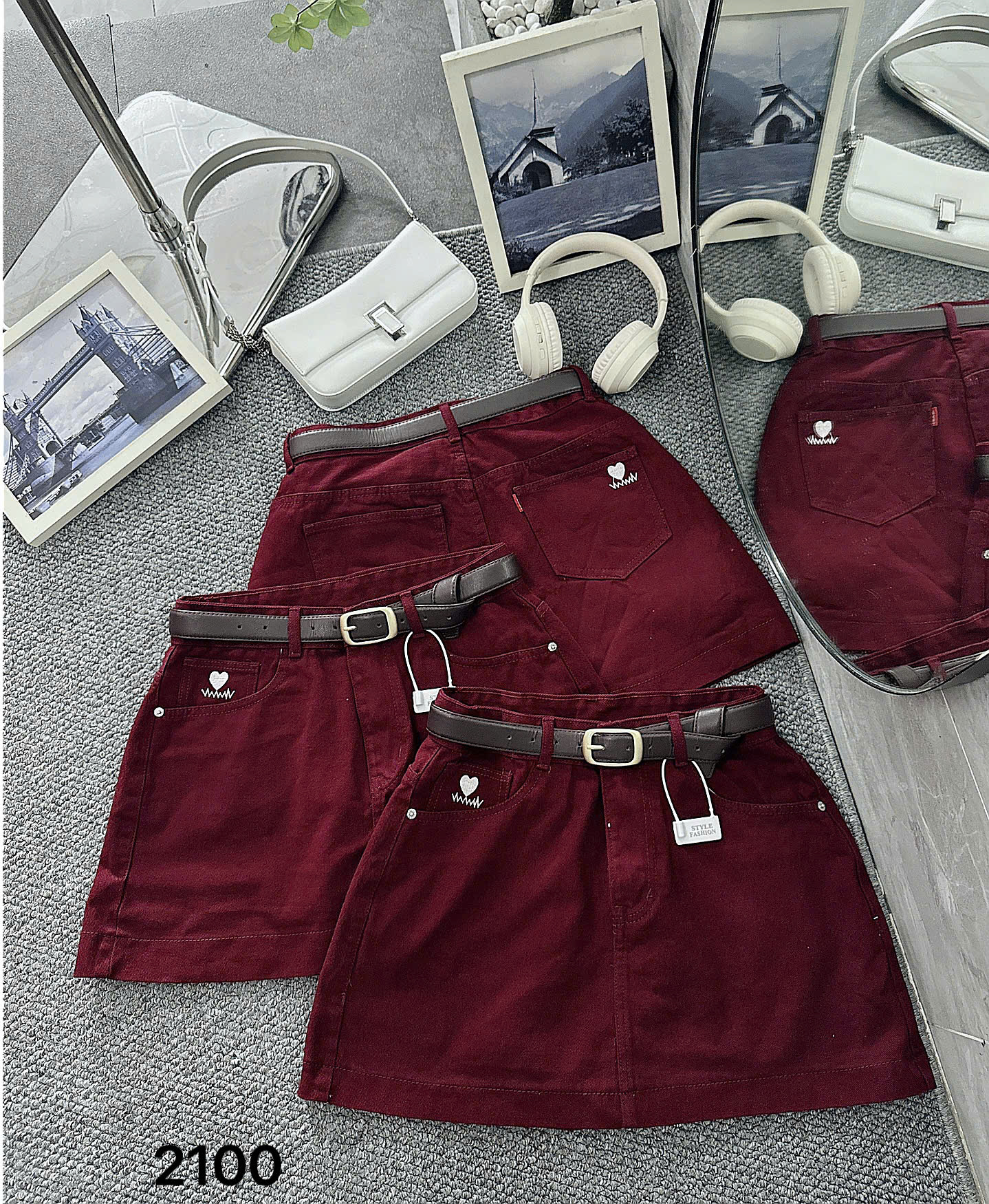 Chân váy kaki jean dáng A bigisize JV2100( KAKI) dành cho nàng béo mập từ 55-90kg_thumbnail_11