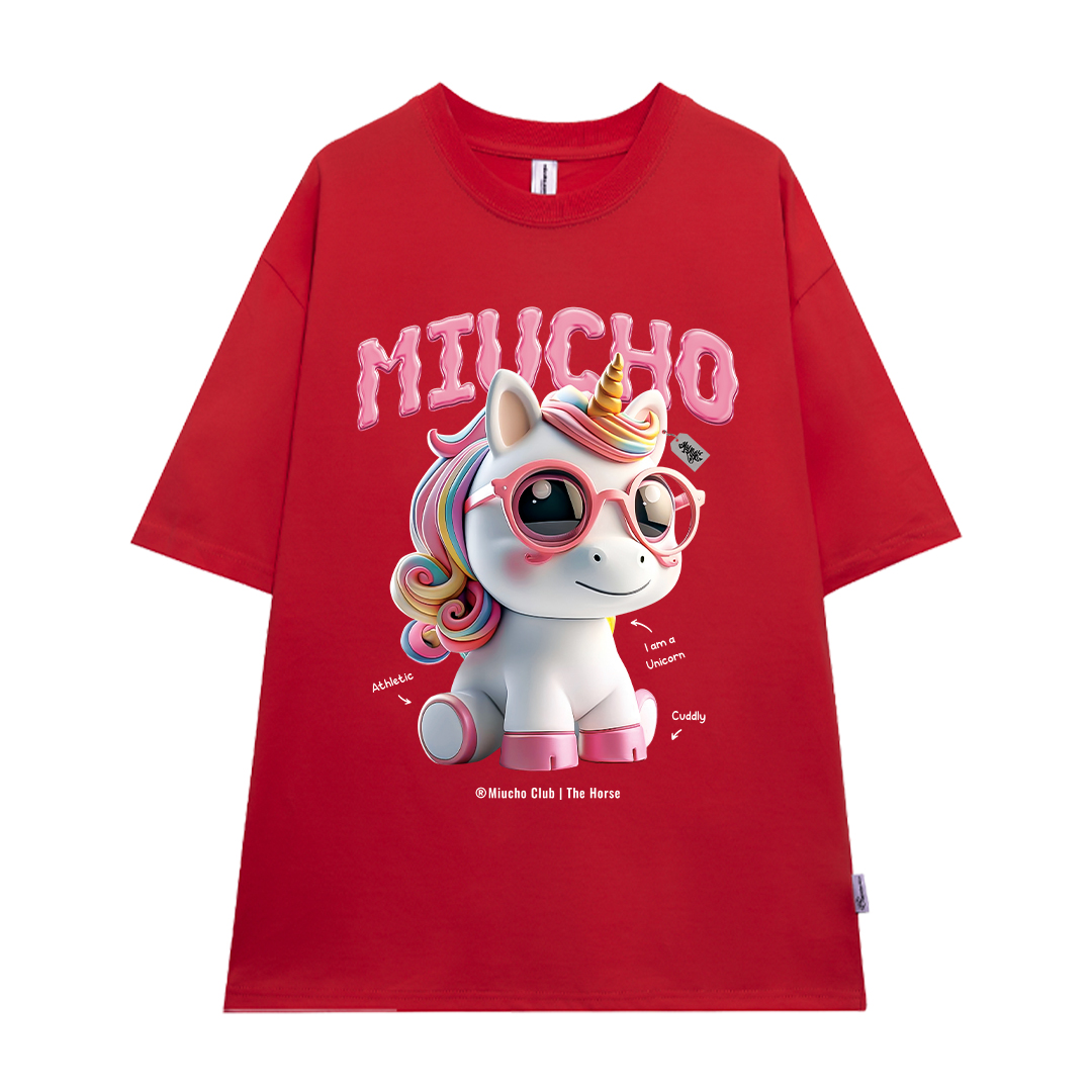 Áo thun form rộng 12 con giáp tuổi Ngọ ATD1245 Miucho tay ngắn cổ tròn in mix_thumbnail_14