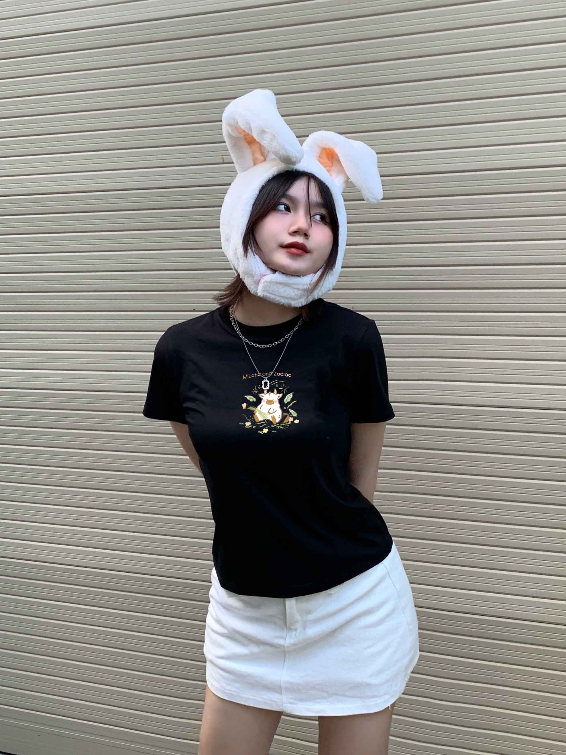 Áo baby tee 12 con giáp tuổi Sửu ( tuổi Trâu)  ABD396 Miucho cotton cổ tròn in graphic_thumbnail_4