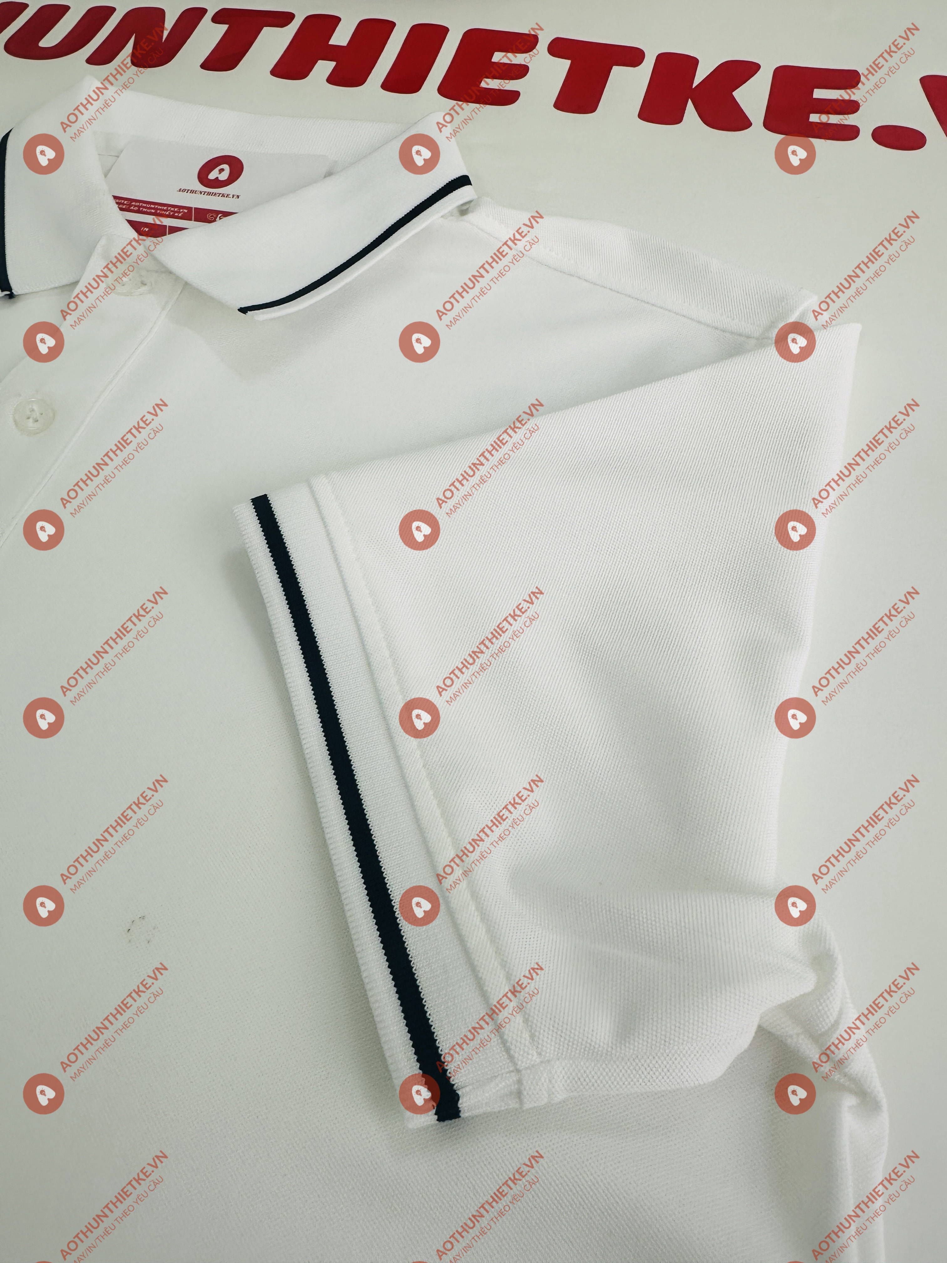 Áo Đồng Phục Polo 1 Sọc Trắng_thumbnail_2