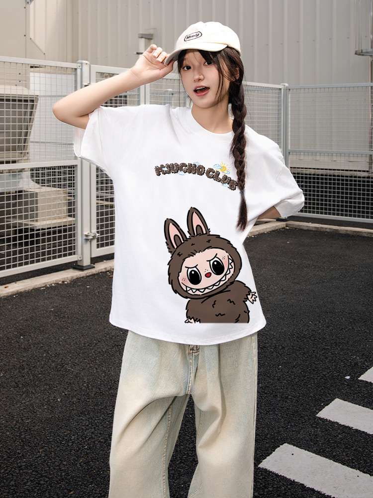 Áo phông labubu form rộng unisex ATD1437 Miucho tay ngắn cổ tròn in mix_thumbnail_2