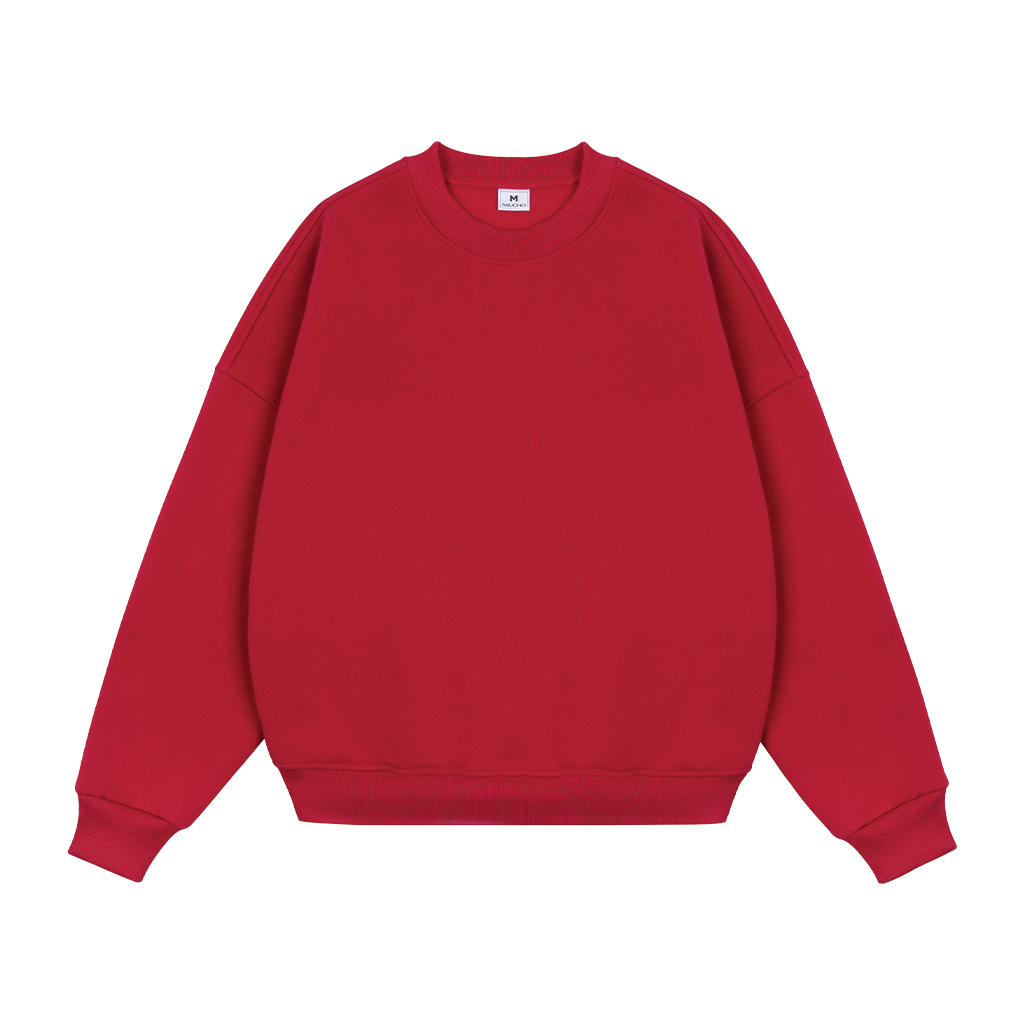 Áo sweater trơn form boxy Miucho tay dài cổ tròn vải nỉ 2 da cao cấp thoáng mát_thumbnail_12