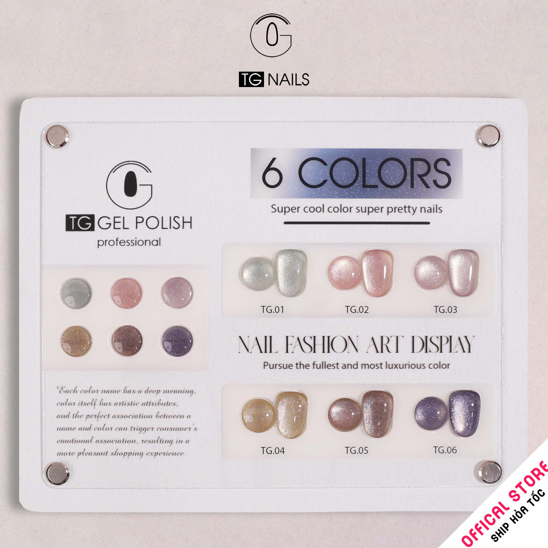 Set sơn gel 6 màu mắt mèo Ánh Sao TG