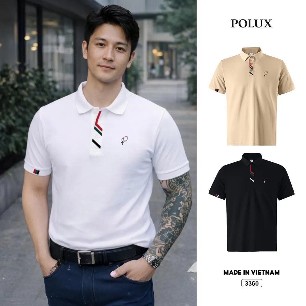 Áo polo nam form vừa Polux nhiều màu big size 3360