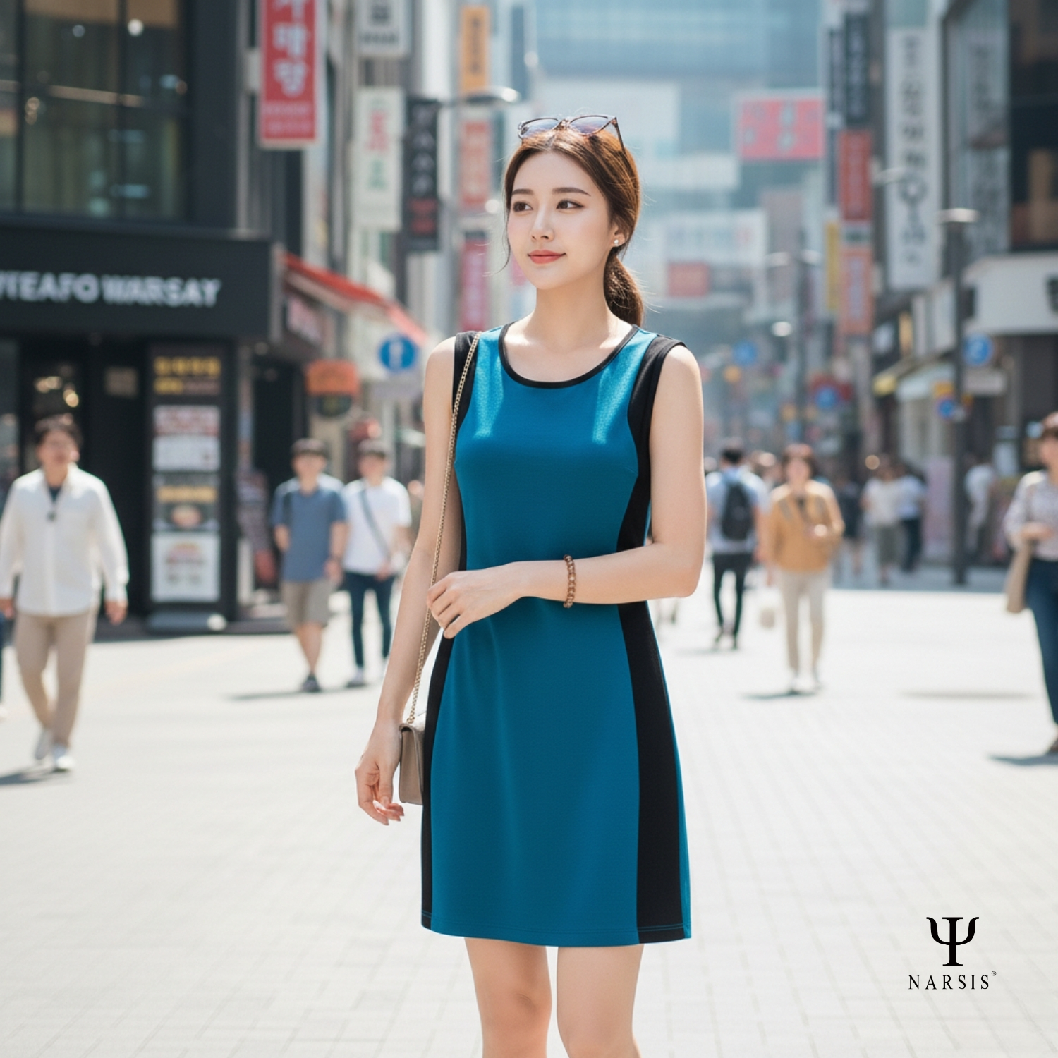 VÁY NỮ NEW1260 NARSIS CHẤT LIỆU THOÁNG MÁT, DỄ CHỊU, THOẢI MÁI CẢ NGÀY, DỄ VẬN ĐỘNG_thumbnail_2