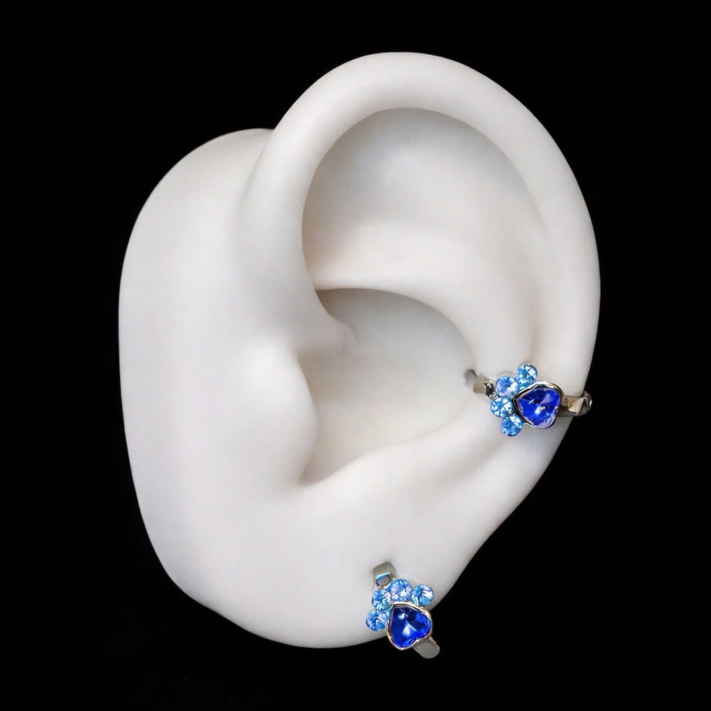 Khuyên vòng kiểu hợp kim chân mèo xanh 10mm_thumbnail_3