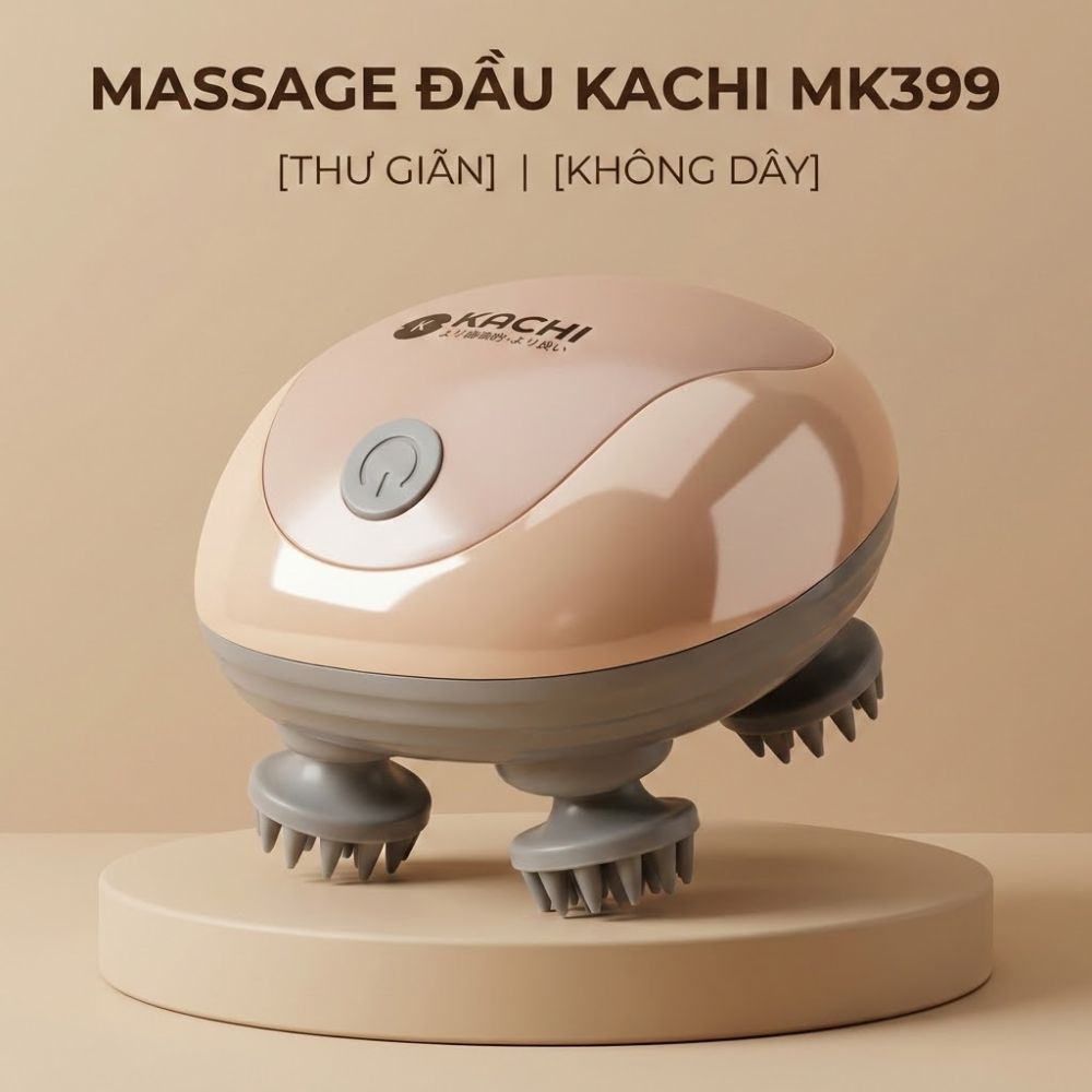 Máy Massage Đầu Không Dây Kachi MK399 – Giải Pháp Thư Giãn Hiệu Quả Cho Người Bận Rộn