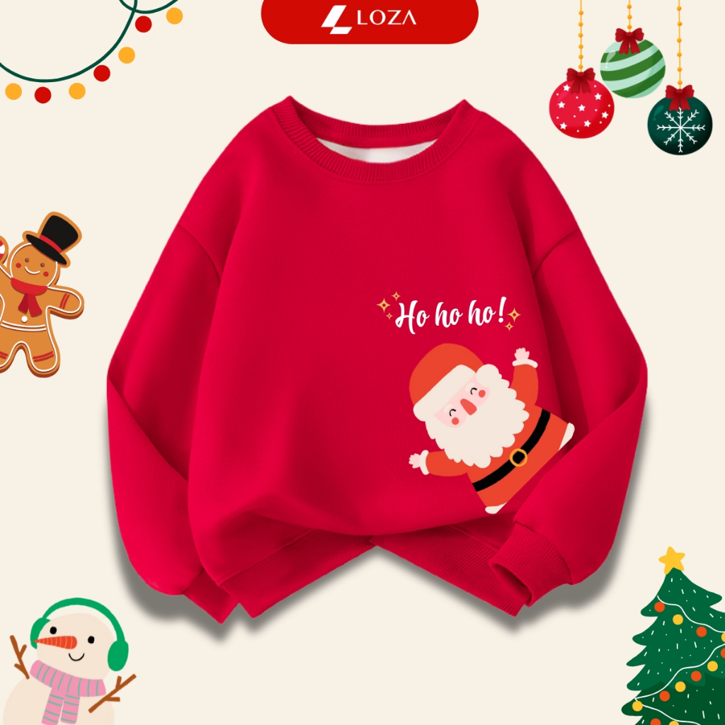 Áo nỉ Noel cho bé trai, bé gái - Loza Kids IN014_thumbnail_2