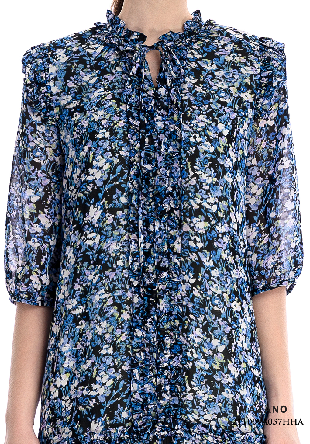 Đầm suông xanh họa tiết chân bèo_thumbnail_5