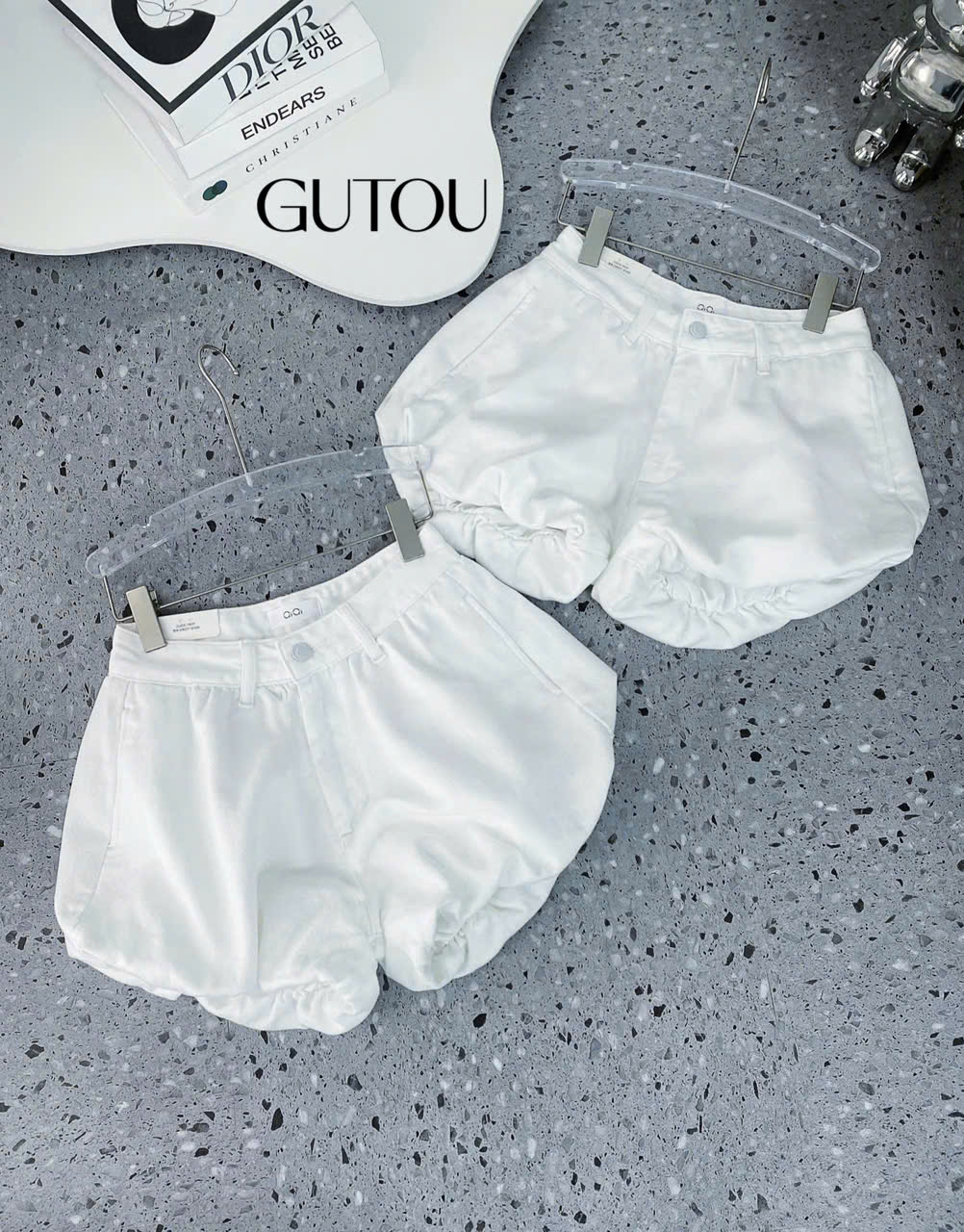 [ GUTOU ] Quần Short Jean Puffed Hem_thumbnail_9