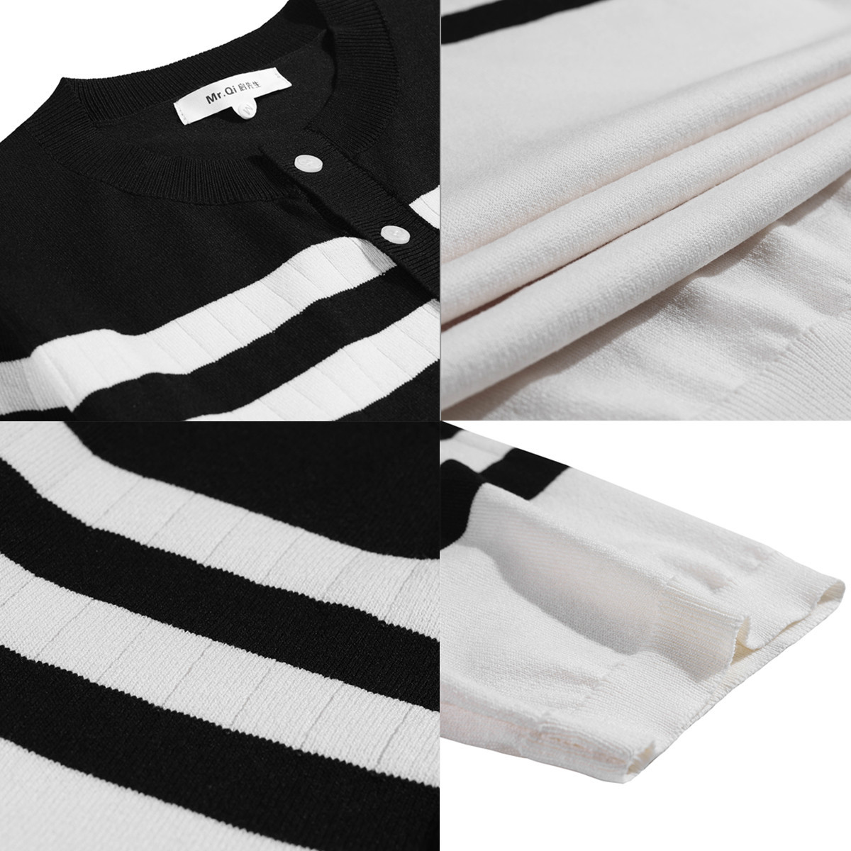 PA52 – Áo polo nam dệt kim lụa đá sọc đơn giản