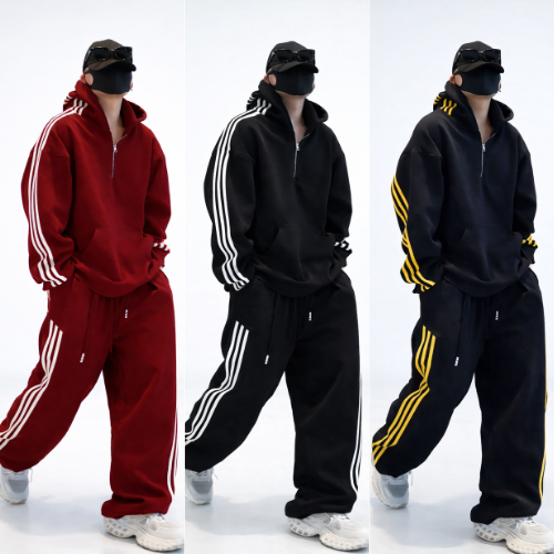 SET HOODIE CROSS RIMBERIO - Streetwear Cực Cháy, Form Rộng Cực Chất KẺ SỌC 3 MÀU phong cách Hàn Quốc_thumbnail_13