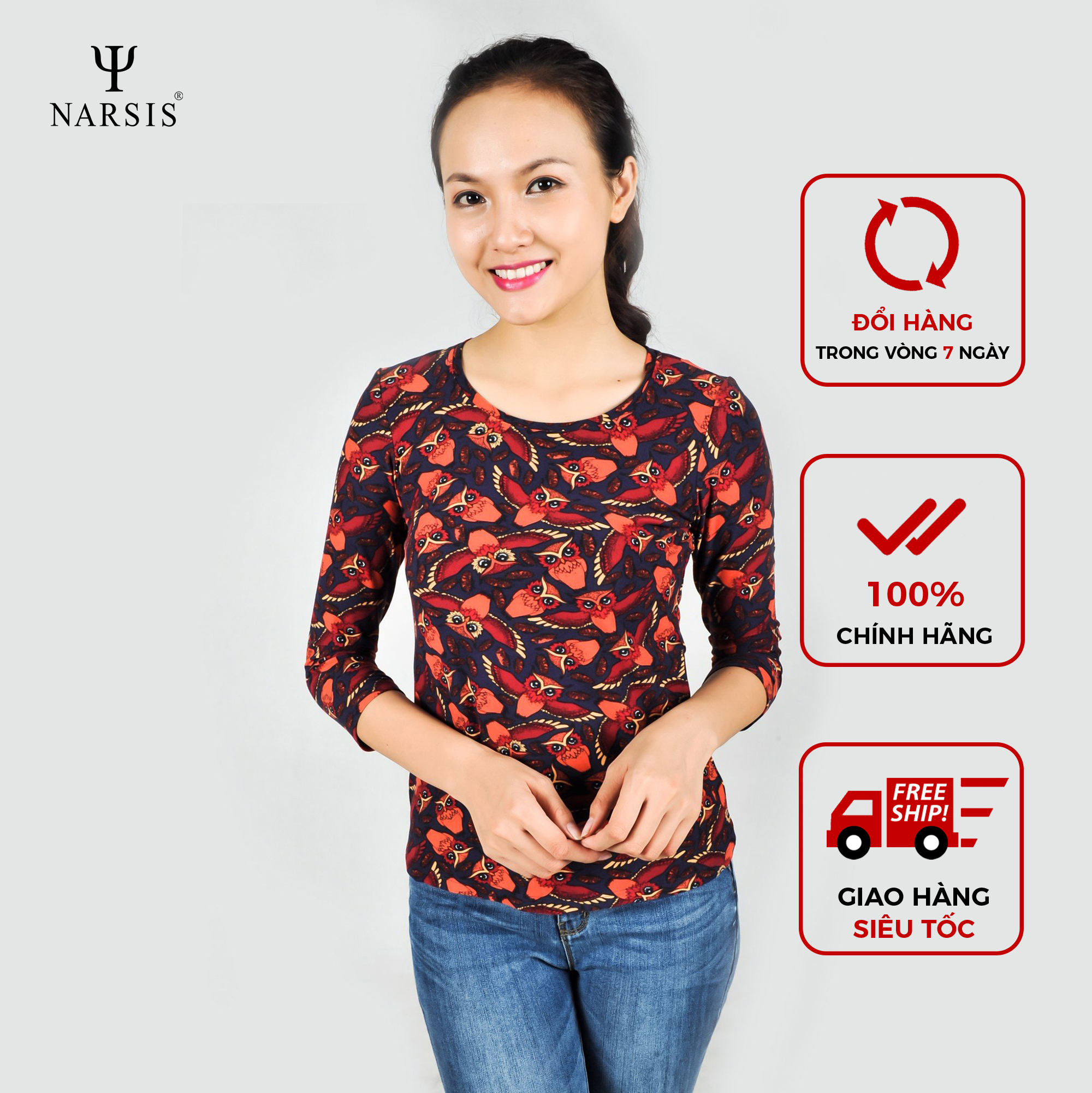 ÁO BA LỖ NỮ - HỒNG L9051 NARSIS CHẤT LIỆU THOÁNG MÁT, DỄ CHỊU, THOẢI MÁI CẢ NGÀY, DỄ VẬN ĐỘNG