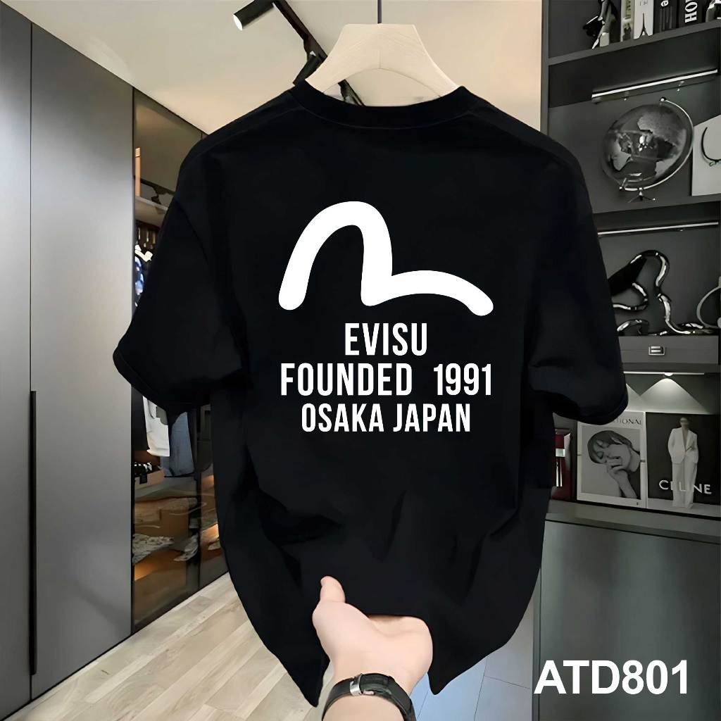 Áo thun nam evisu form rộng local brand ATD871 Miucho Iconic tay ngắn vải cotton cổ tròn in mix_thumbnail_1