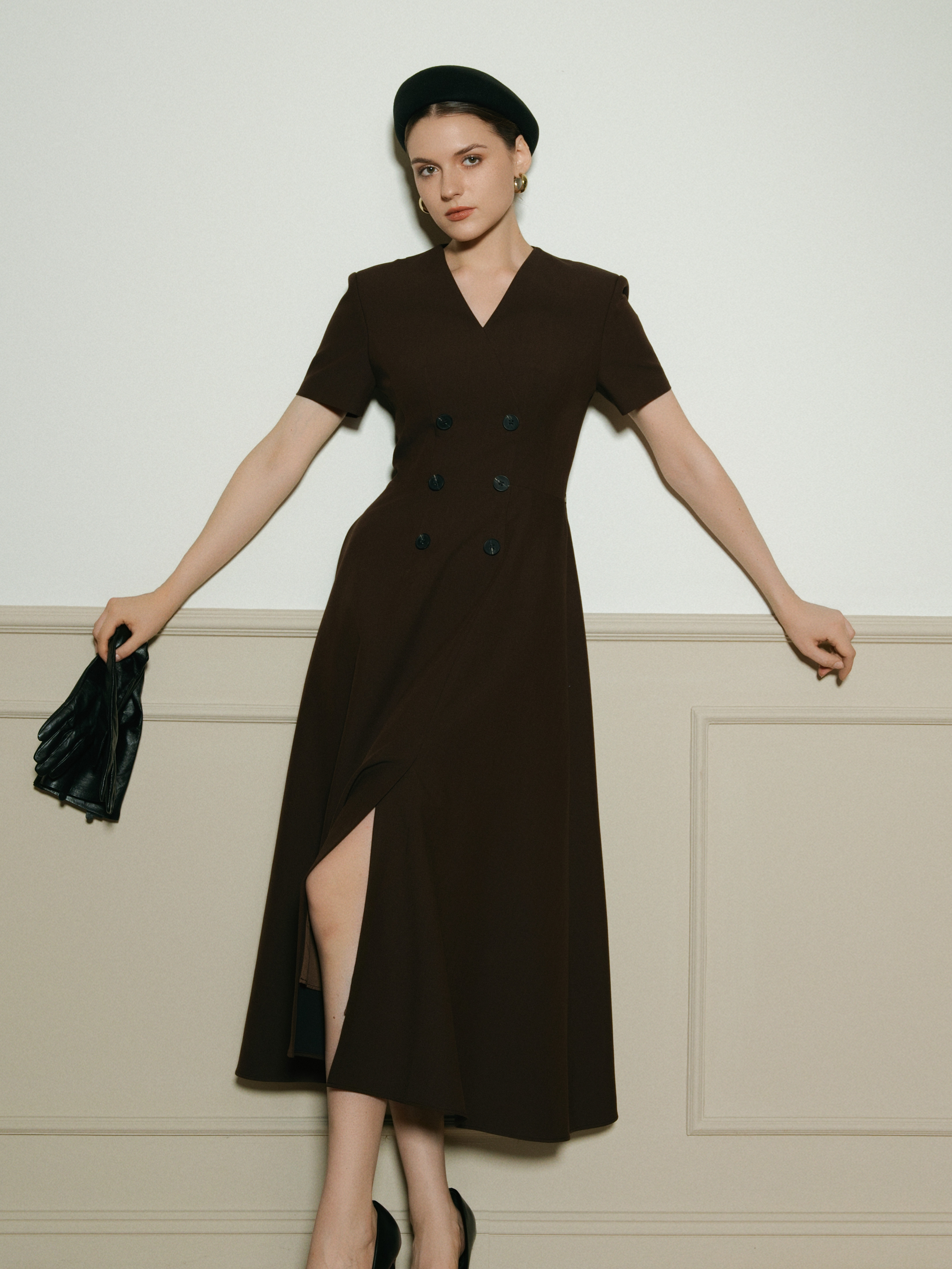 VIVIENNE DRESS - Brown_thumbnail_4