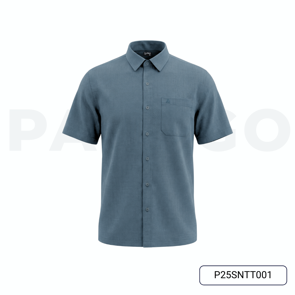 Áo sơ mi PAPAGO nam Trung niên vải samrai tay ngắn lai ngang - P25SNTT001_thumbnail_10