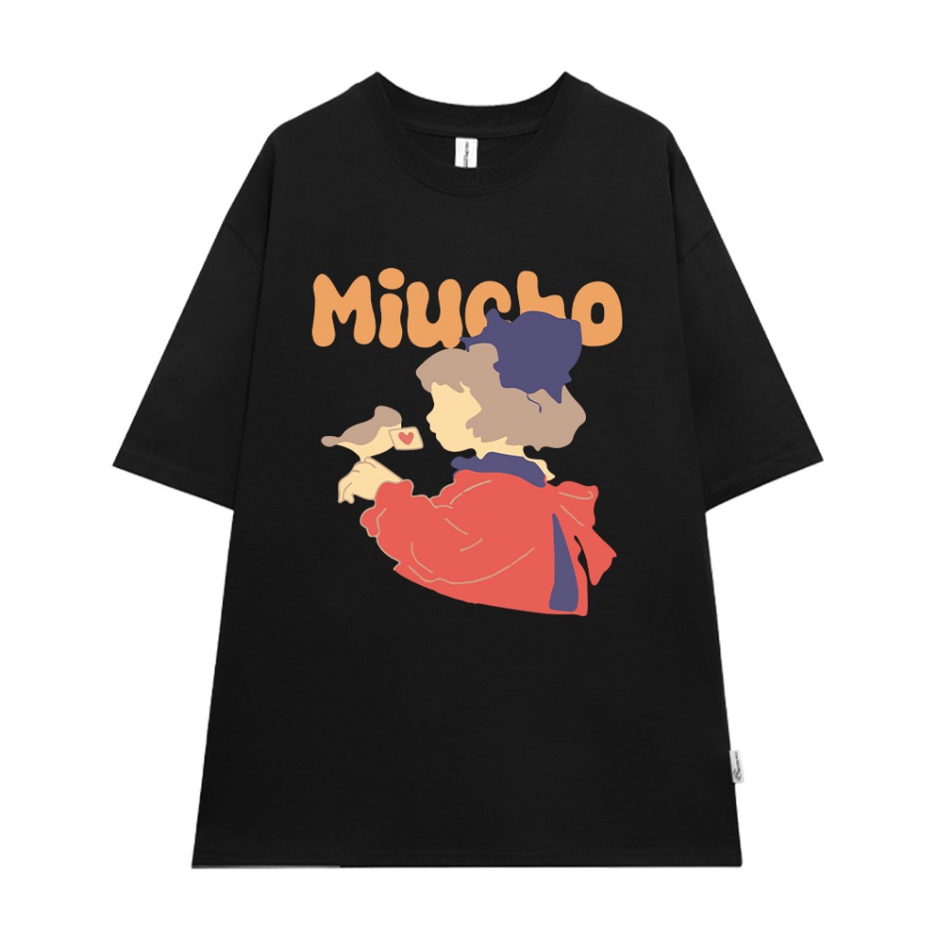 Áo thun couple cute form rộng unisex đủ size ATD1057 Miucho tay lỡ cổ tròn in mix_thumbnail_8