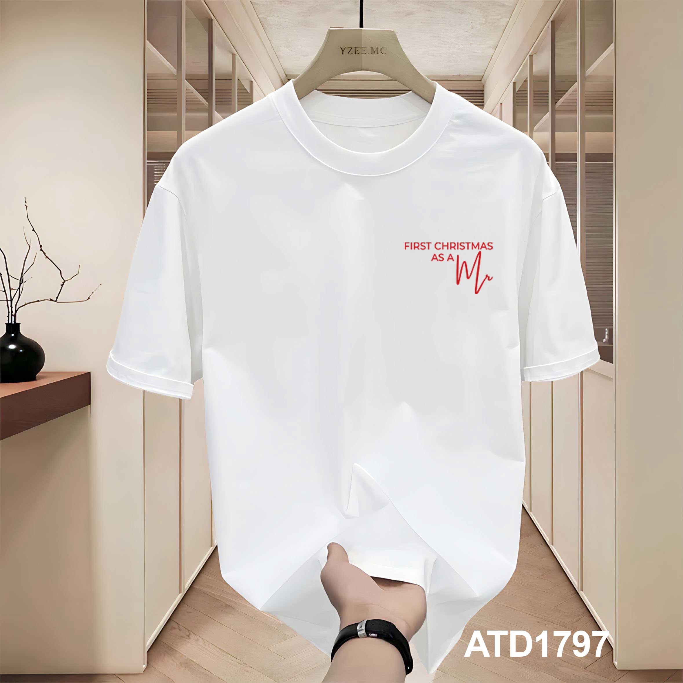 Áo phông nam giáng sinh noel form rộng cổ tròn vải cotton thoáng mát 1797 Miucho Iconic in Typography_thumbnail_6