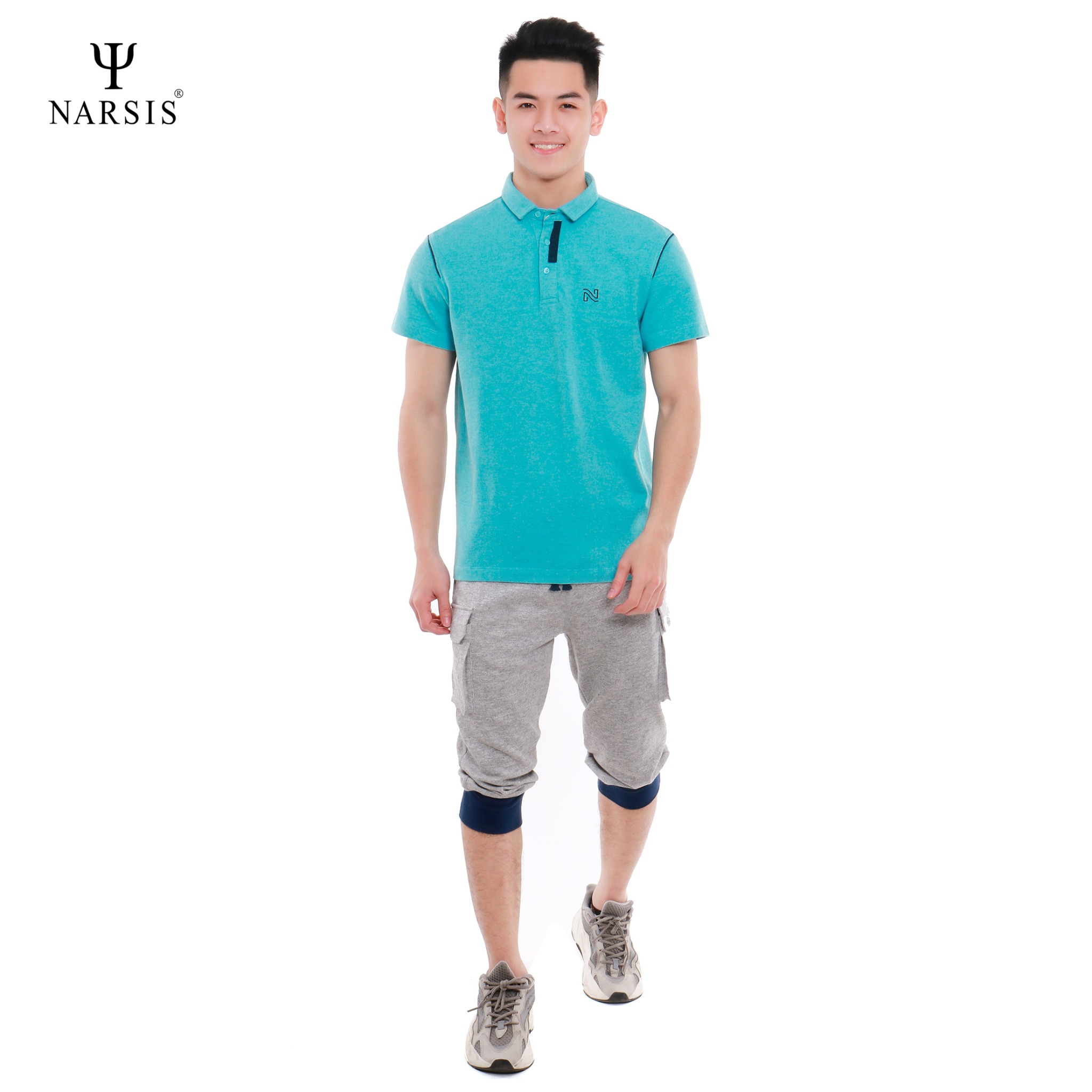 ÁO POLO CÓ CỔ NAM D8003 NARSIS CHẤT LIỆU THOÁNG MÁT, DỄ CHỊU, THOẢI MÁI CẢ NGÀY, DỄ VẬN ĐỘNG