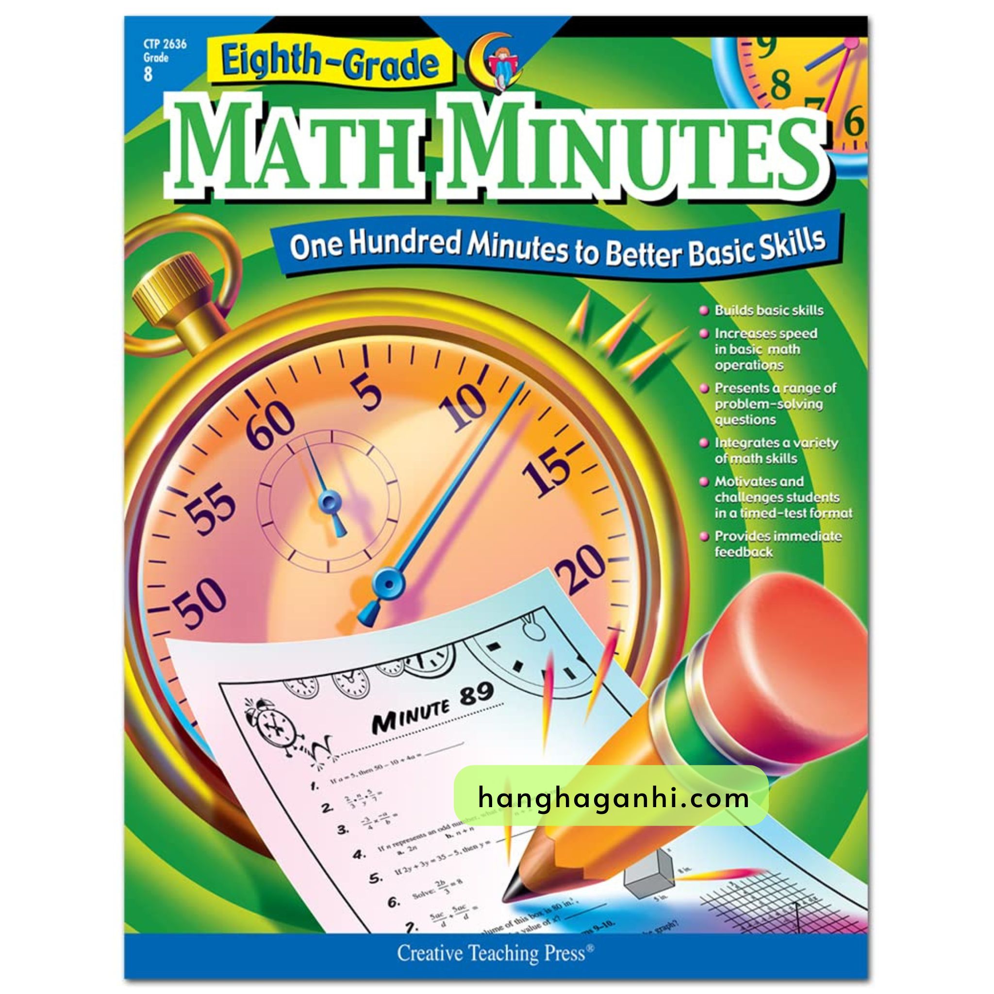 Math Minutes Grade 8- Sách Toán Tiếng Anh cho bé lớp 8