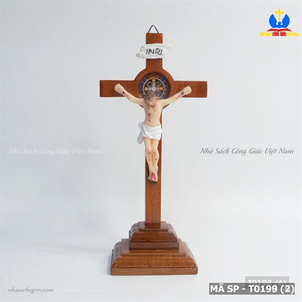 Thánh Giá trừ tà Chúa 10cm (có đế)