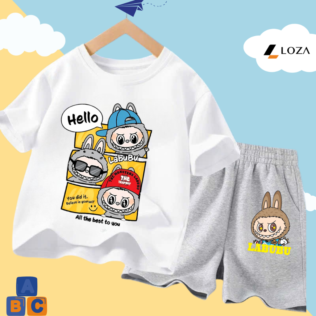 Bộ quần áo bé trai in hình 