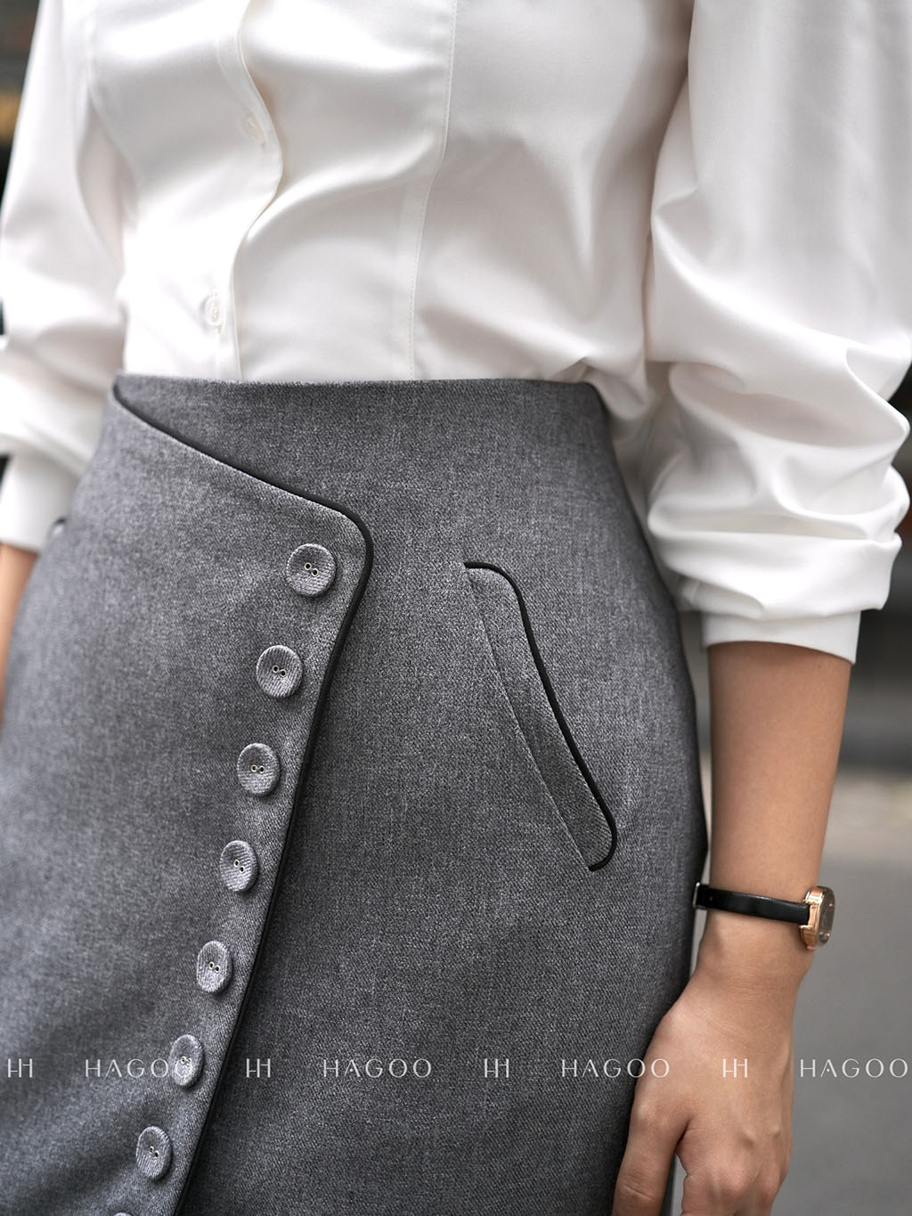 Chân váy vạt chéo phối lé HAGOO_thumbnail_7