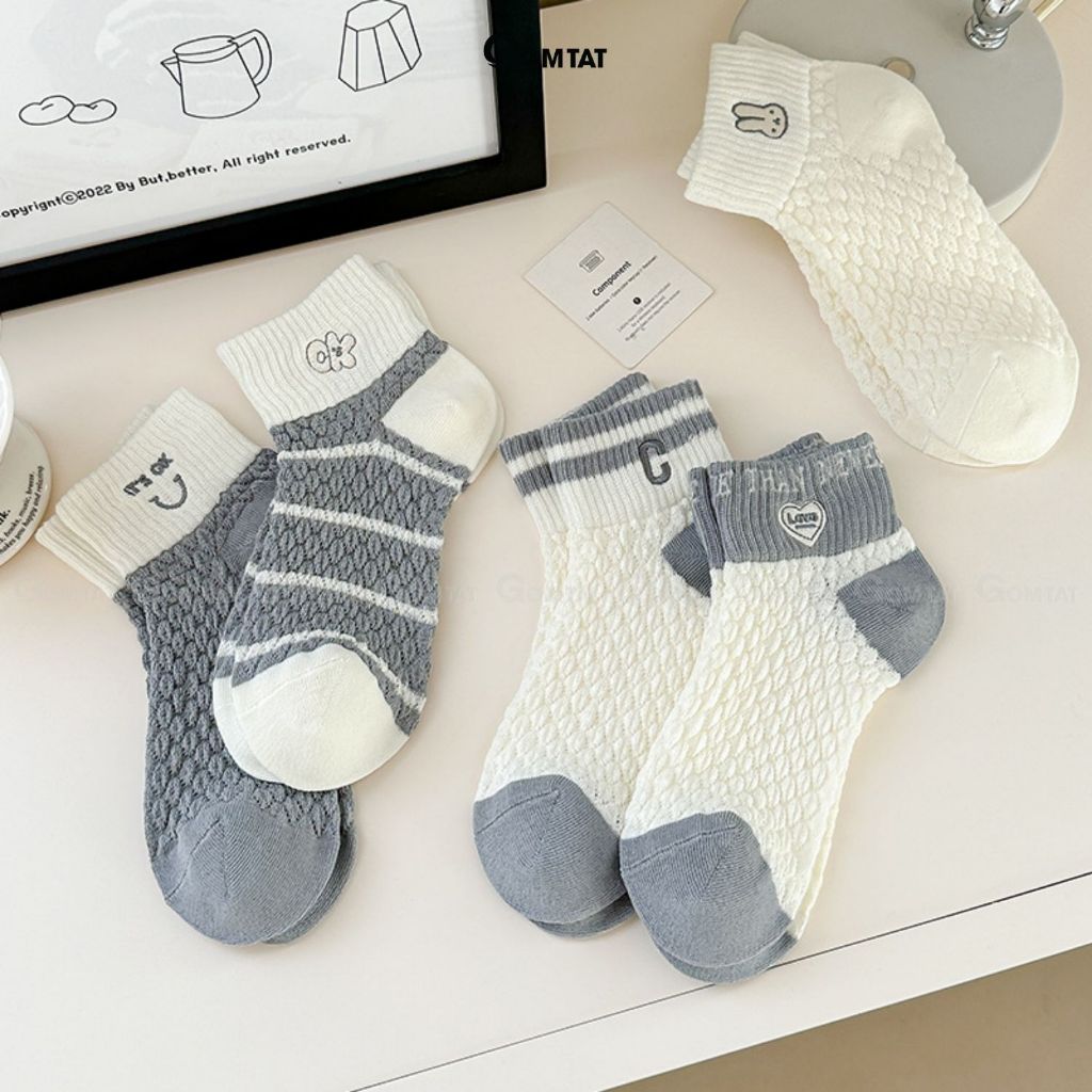 Combo 5 đôi tất vớ nữ cổ ngắn XIN-A097