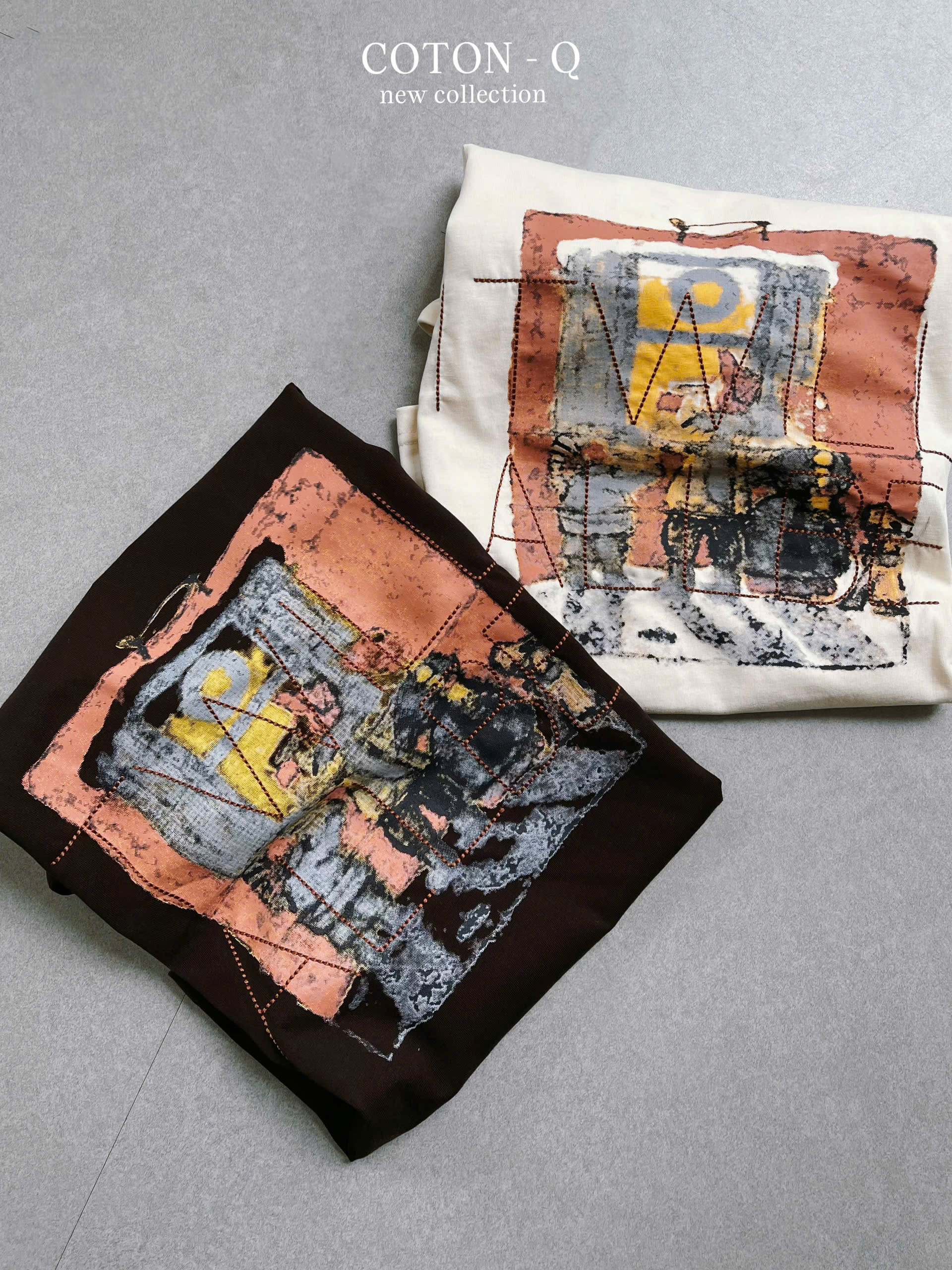 Áo thun in hình thêu chữ ( NÂU )_thumbnail_13