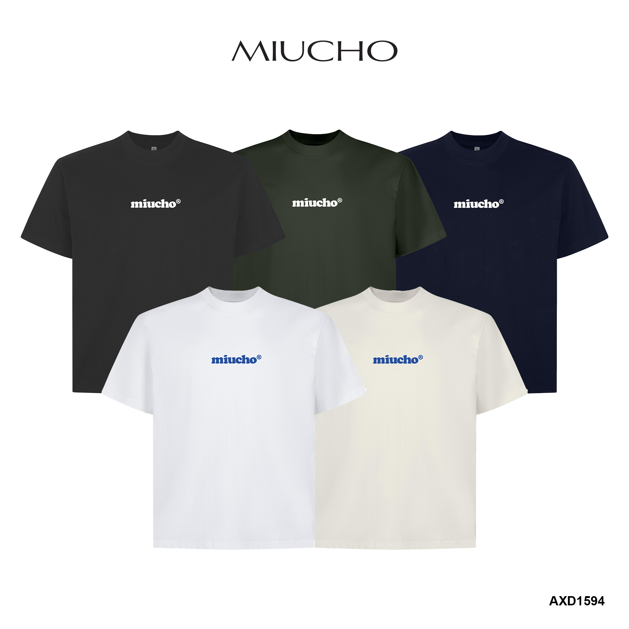 Áo phông nam form boxy vải 2C 250gsm AXD1594 Miucho Club Local Brand in basic